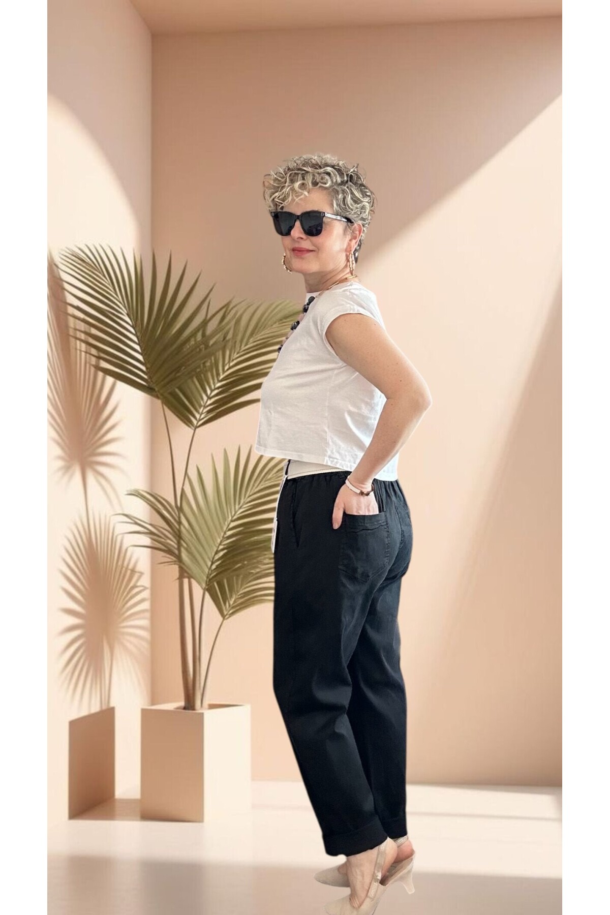 Premium Junne  Vip Tencel Kapak Cep Pantolon Siyah