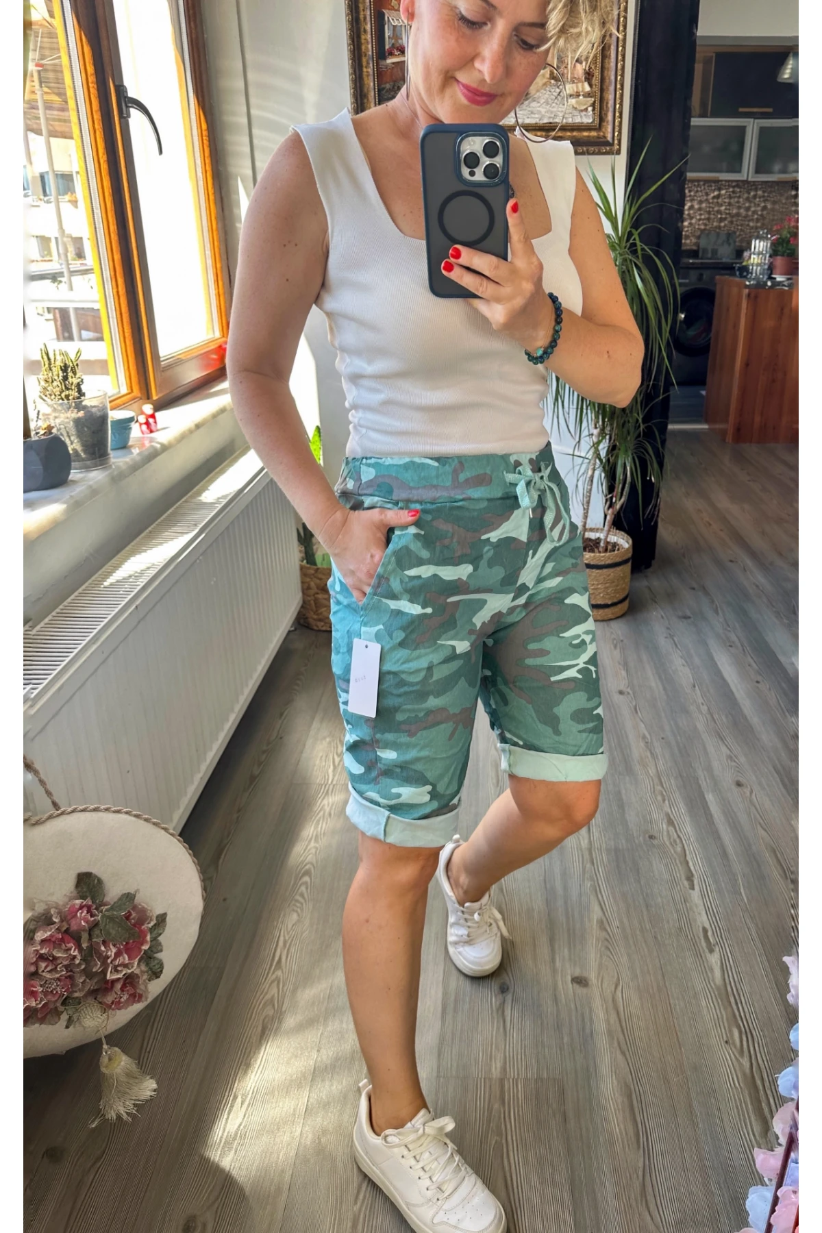 Vito İtalyan Kamuflaj Mint Şort