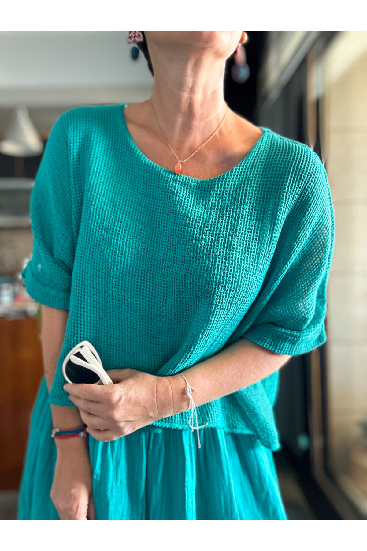 Abitare İtalyan Fisto File Detay Vip Elbise Mint