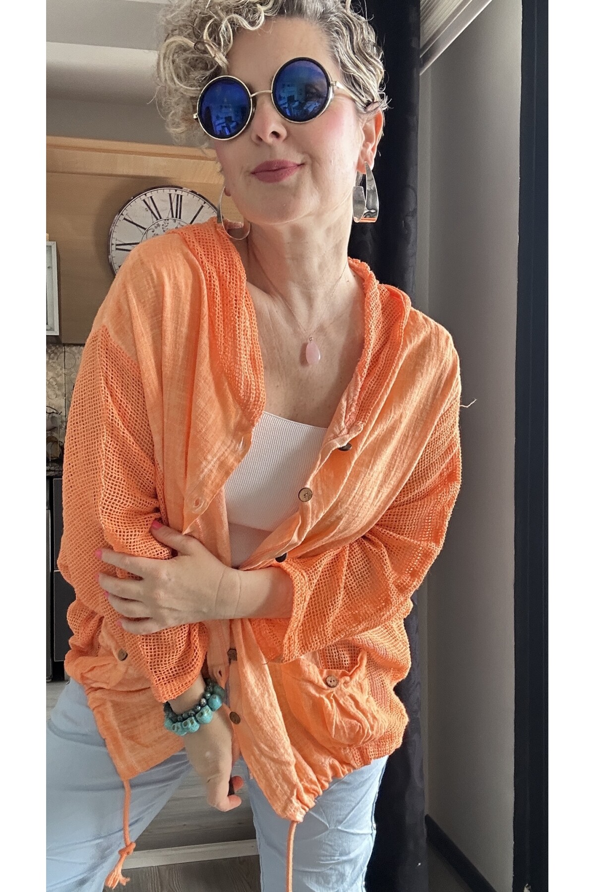 Bonita File Detay Kapşonlu Ceket Yavru Ağzı