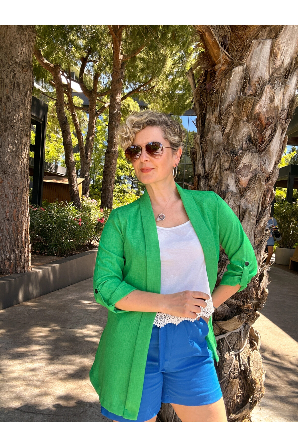 Cassido Kol Detay Zara Model Ceket Yeşil