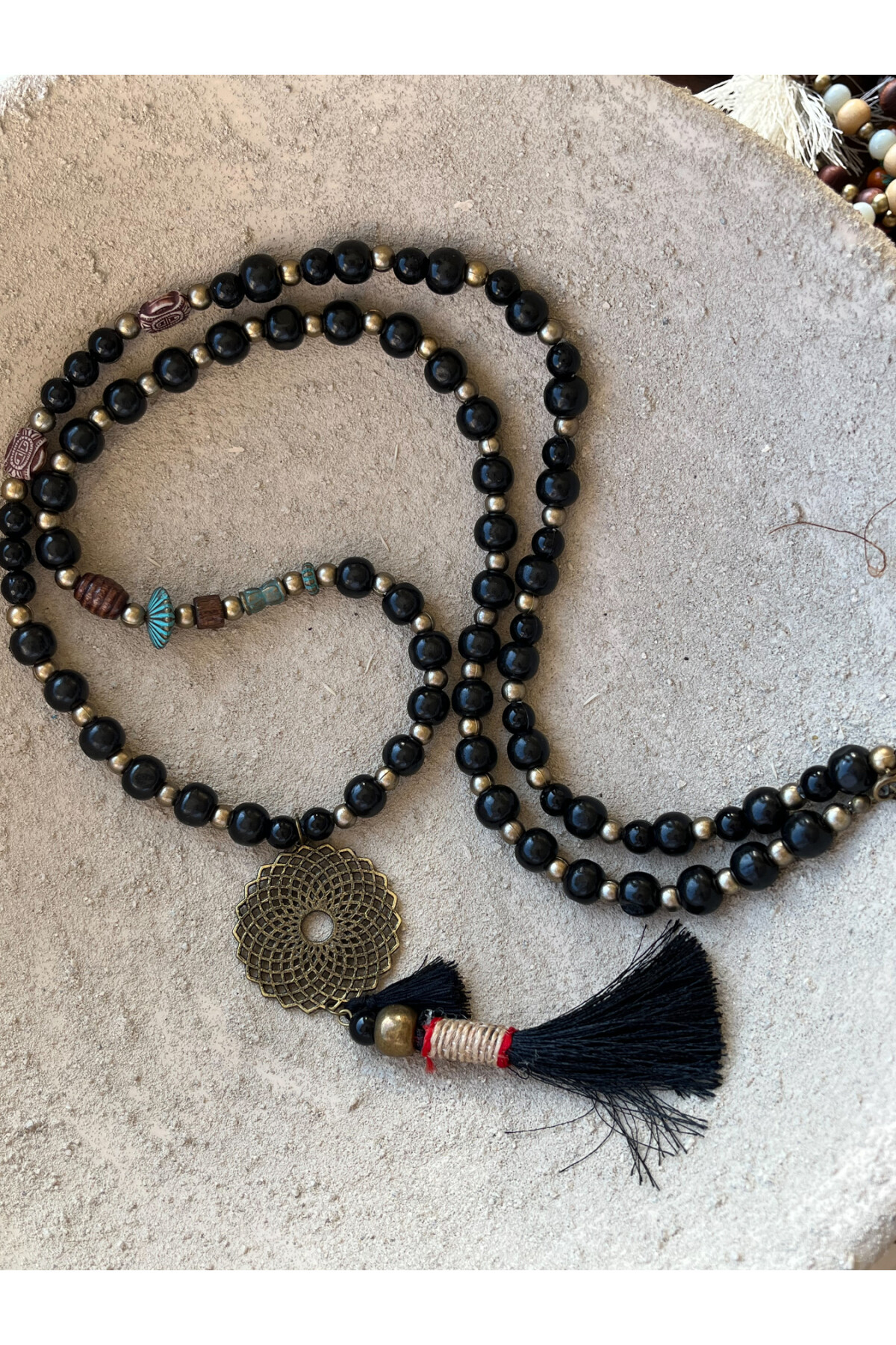 Black Ziko Tahta Tasarım Kolye