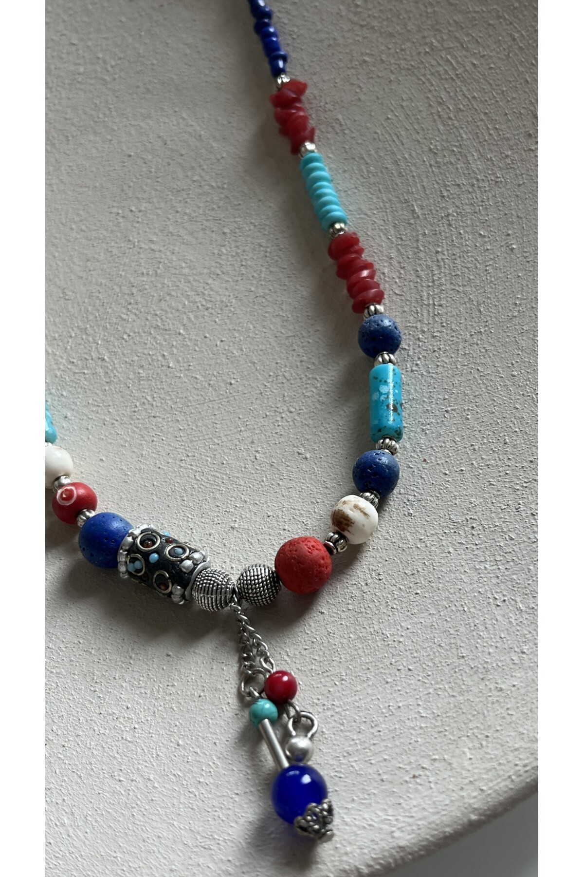 Alom Doğal Taş Etnik Kolye