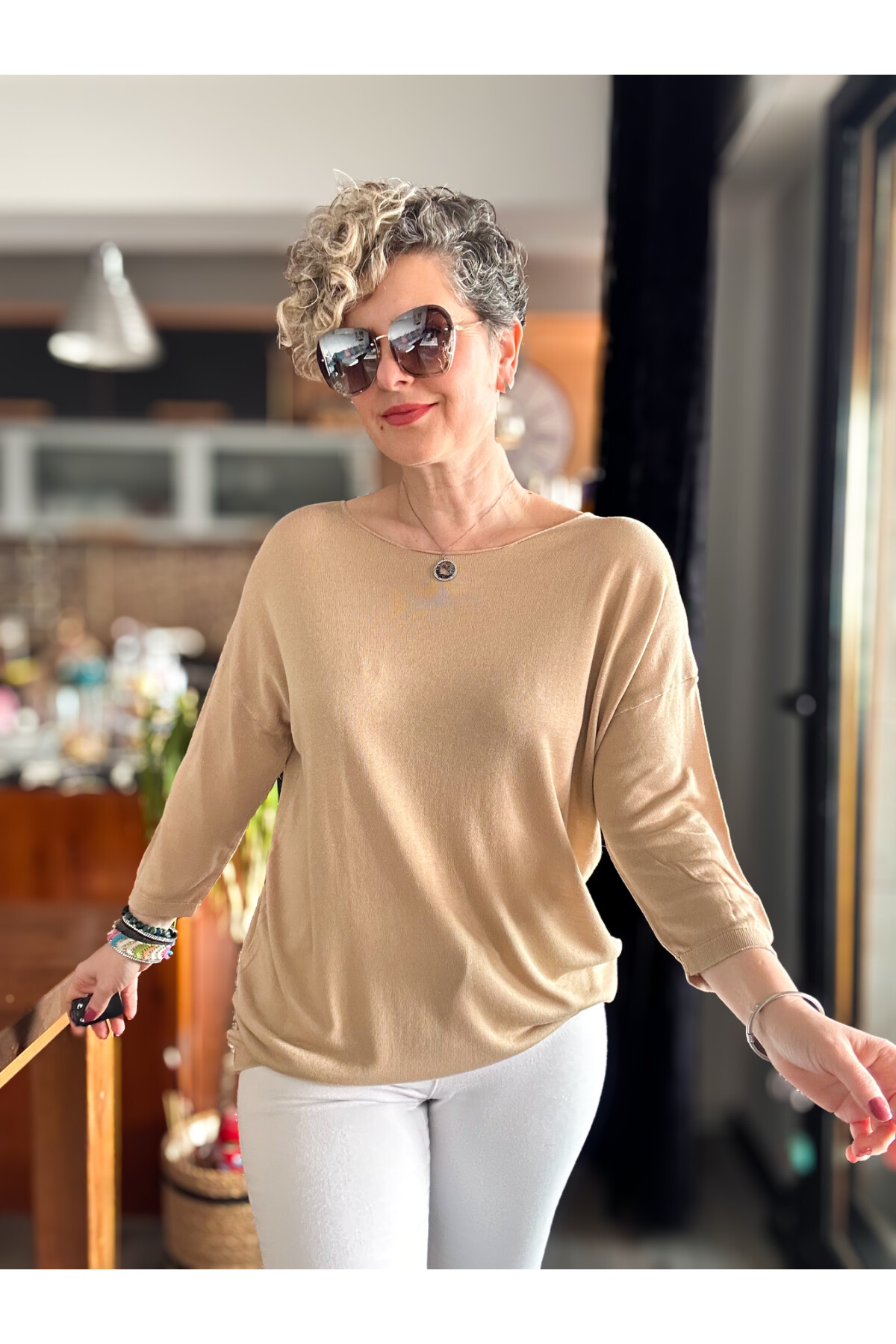 Cuppa Yuvarlak Yaka Mevsimlik Vizon Basic Triko