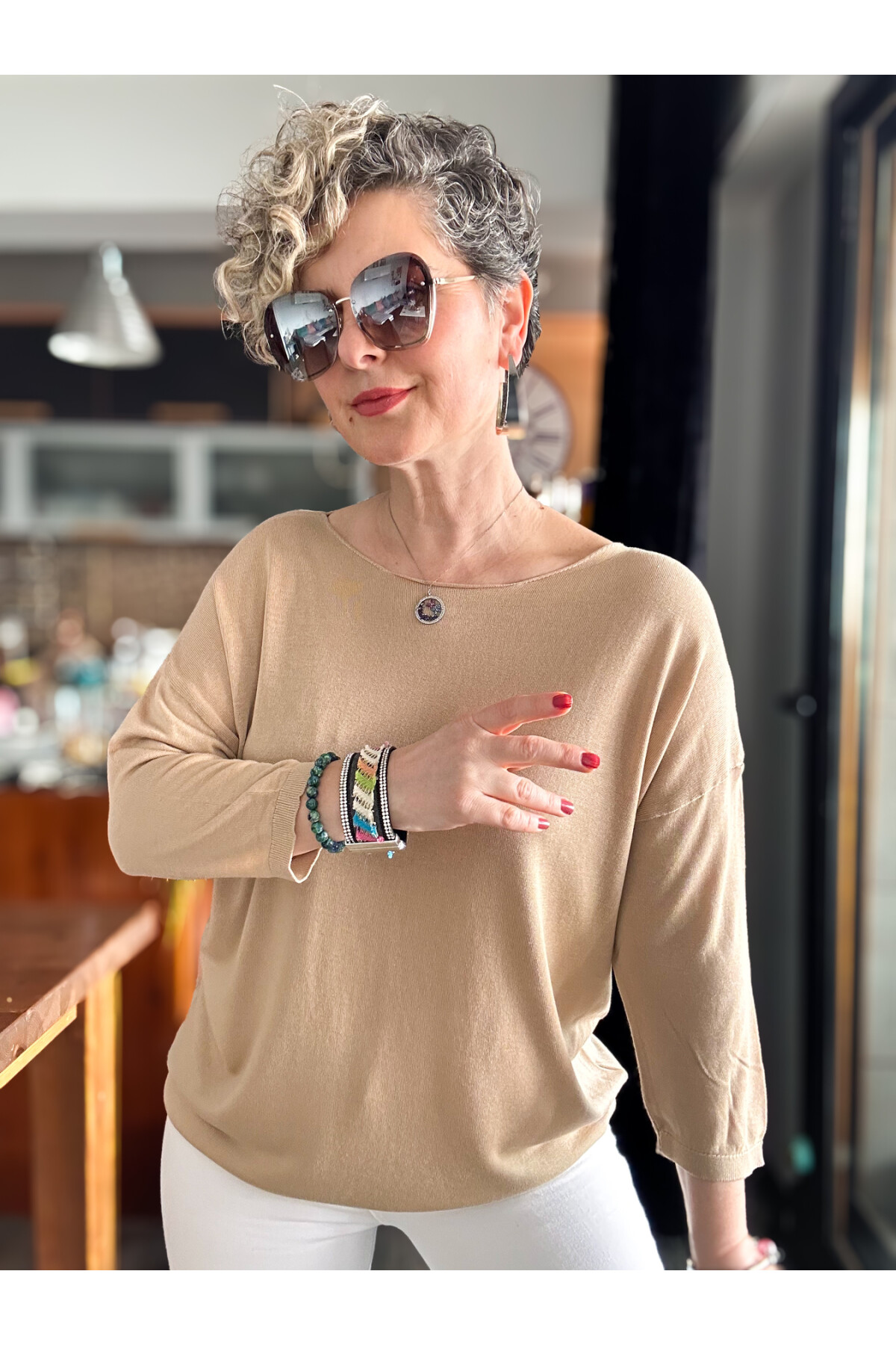 Cuppa Yuvarlak Yaka Mevsimlik Vizon Basic Triko