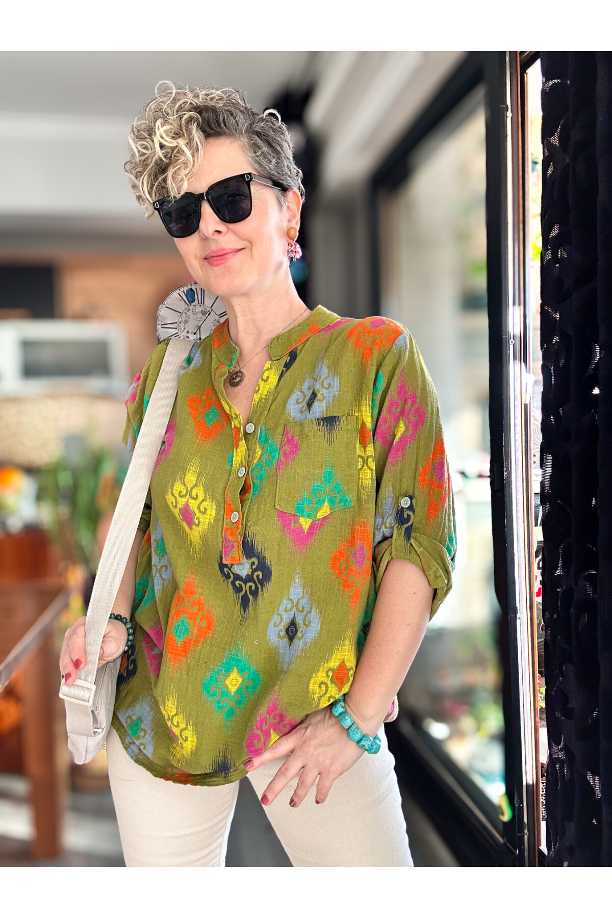 Diga Seramik Desen İtalyan Gömlek Yağ Yeşil