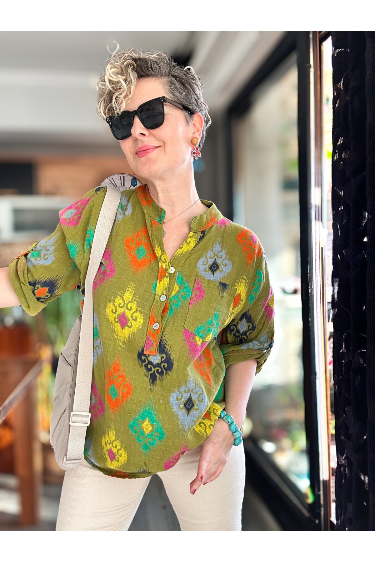 Diga Seramik Desen İtalyan Gömlek Yağ Yeşil