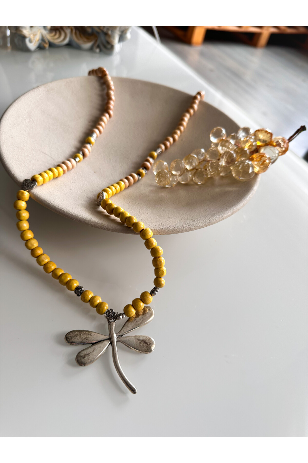 Etica Yusufcuk Tahta Tasarım Renkli Kolye 11