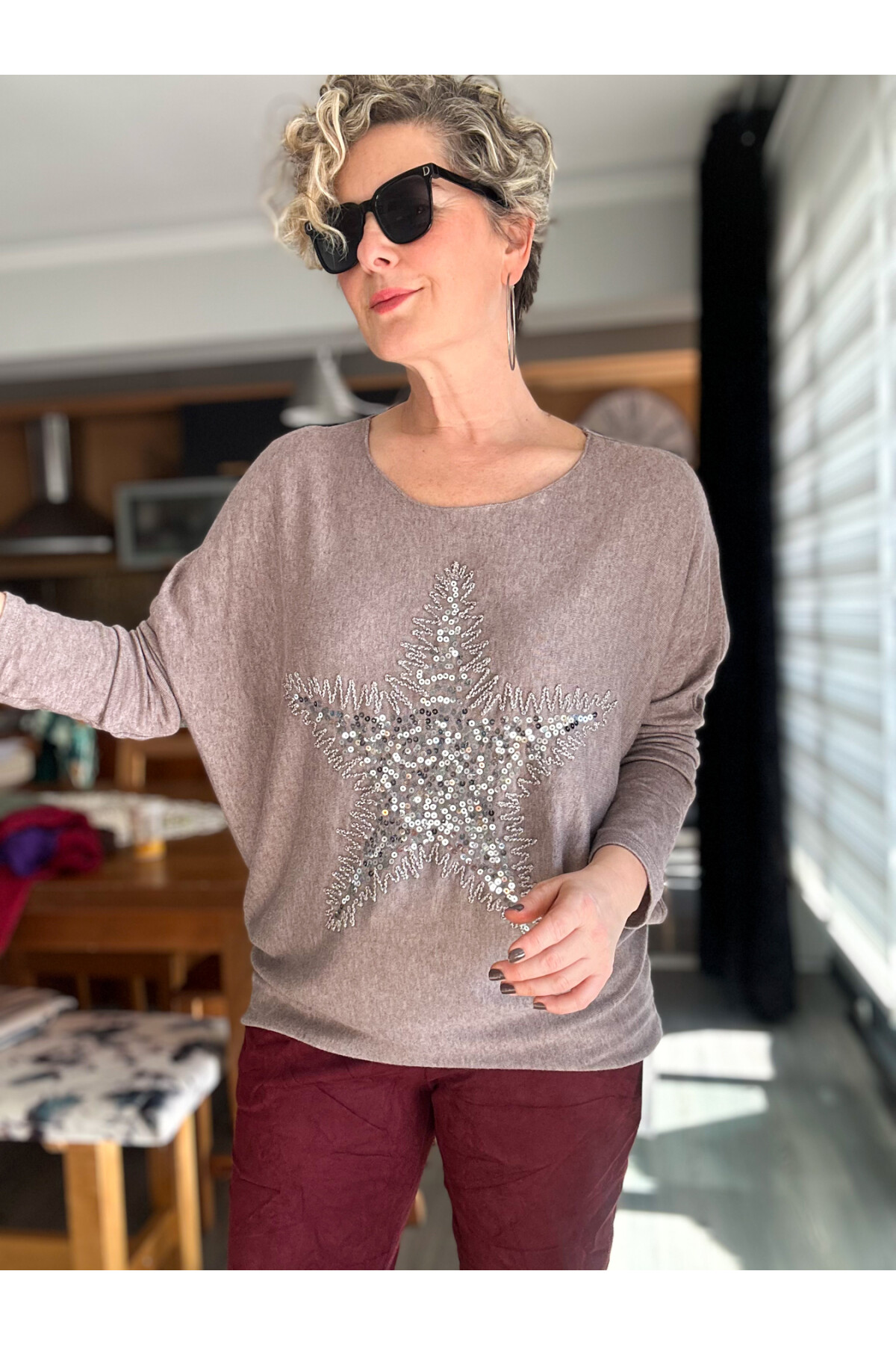 Festa İtalyan Yıldız Pul Detay Triko Fango