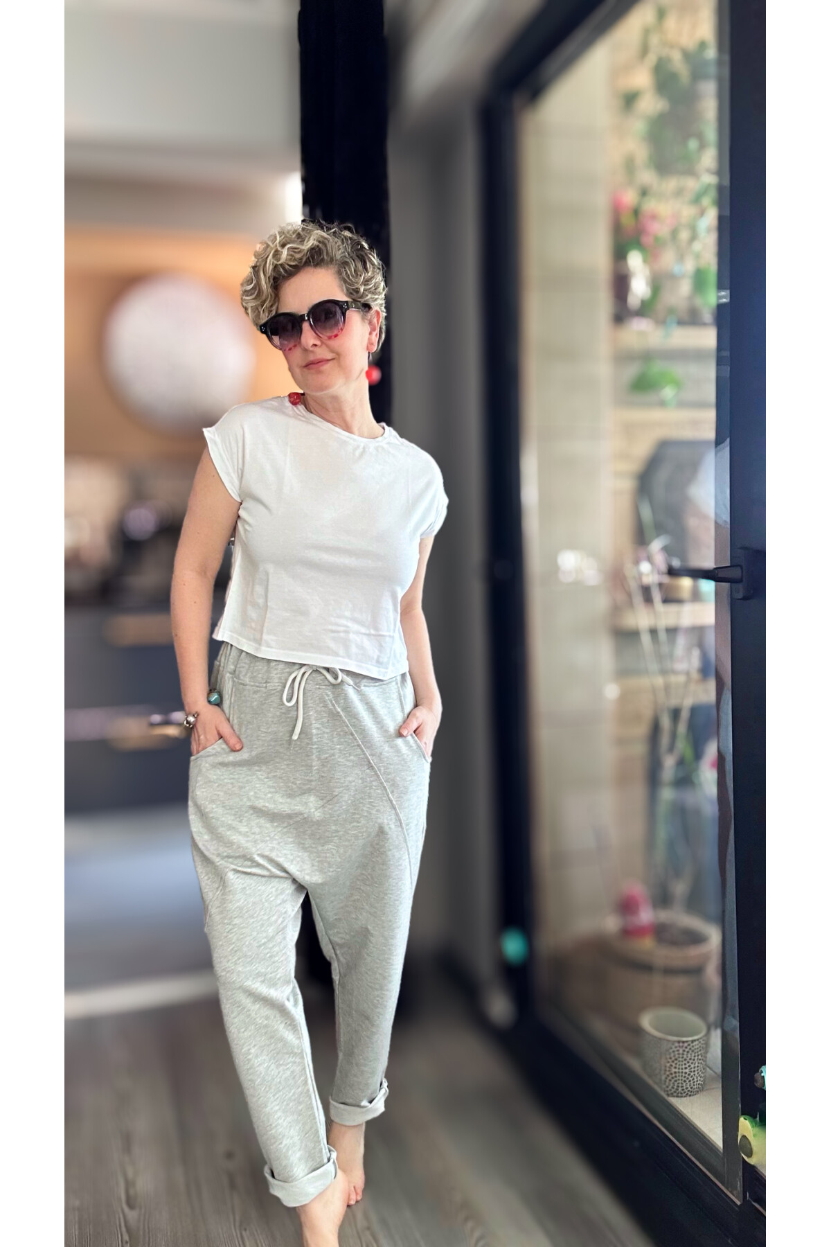 Jazy Tasarım Şalvar Pantolon Gri