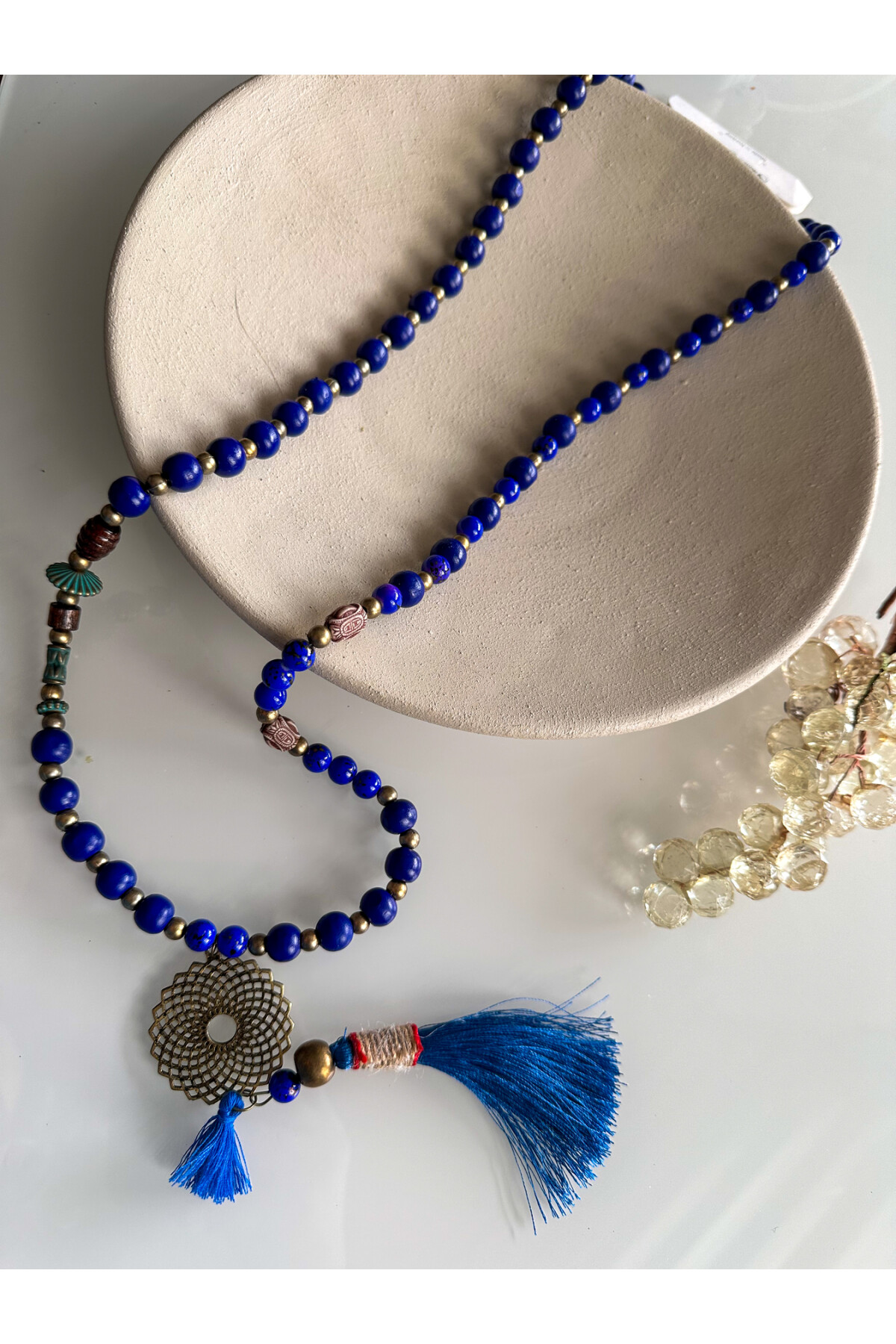 Kiwi Saks Tahta Tasarım Kolye