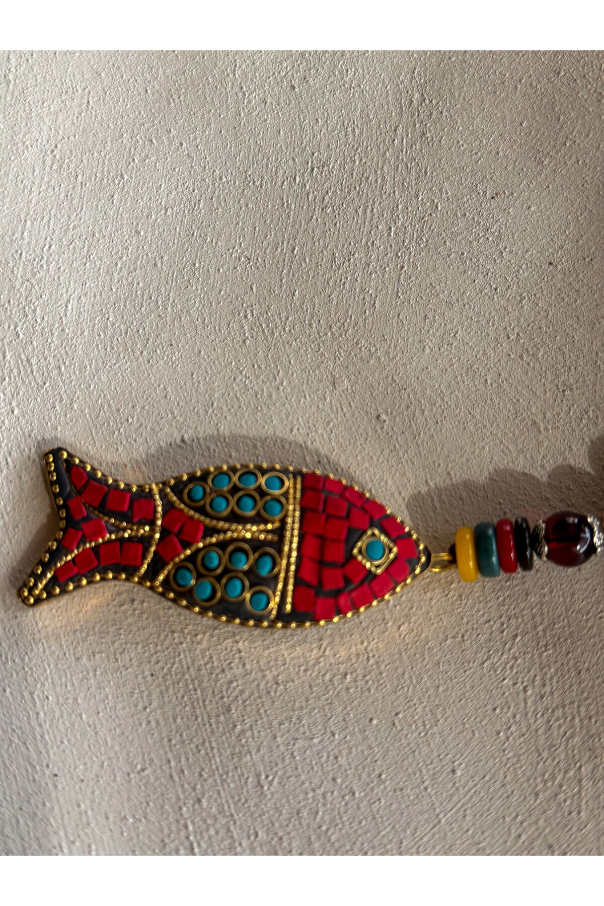 Laksmi Doğal Taş Etnik Bambu Kolye