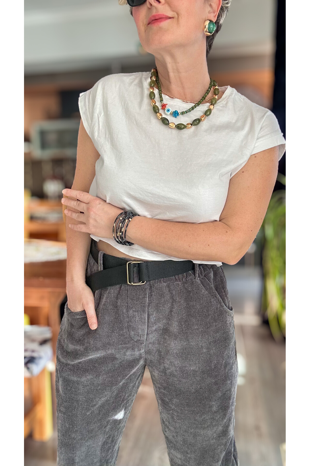 Luppo İtalyan Şönil Kemerli Havuç Pantolon Antrasit