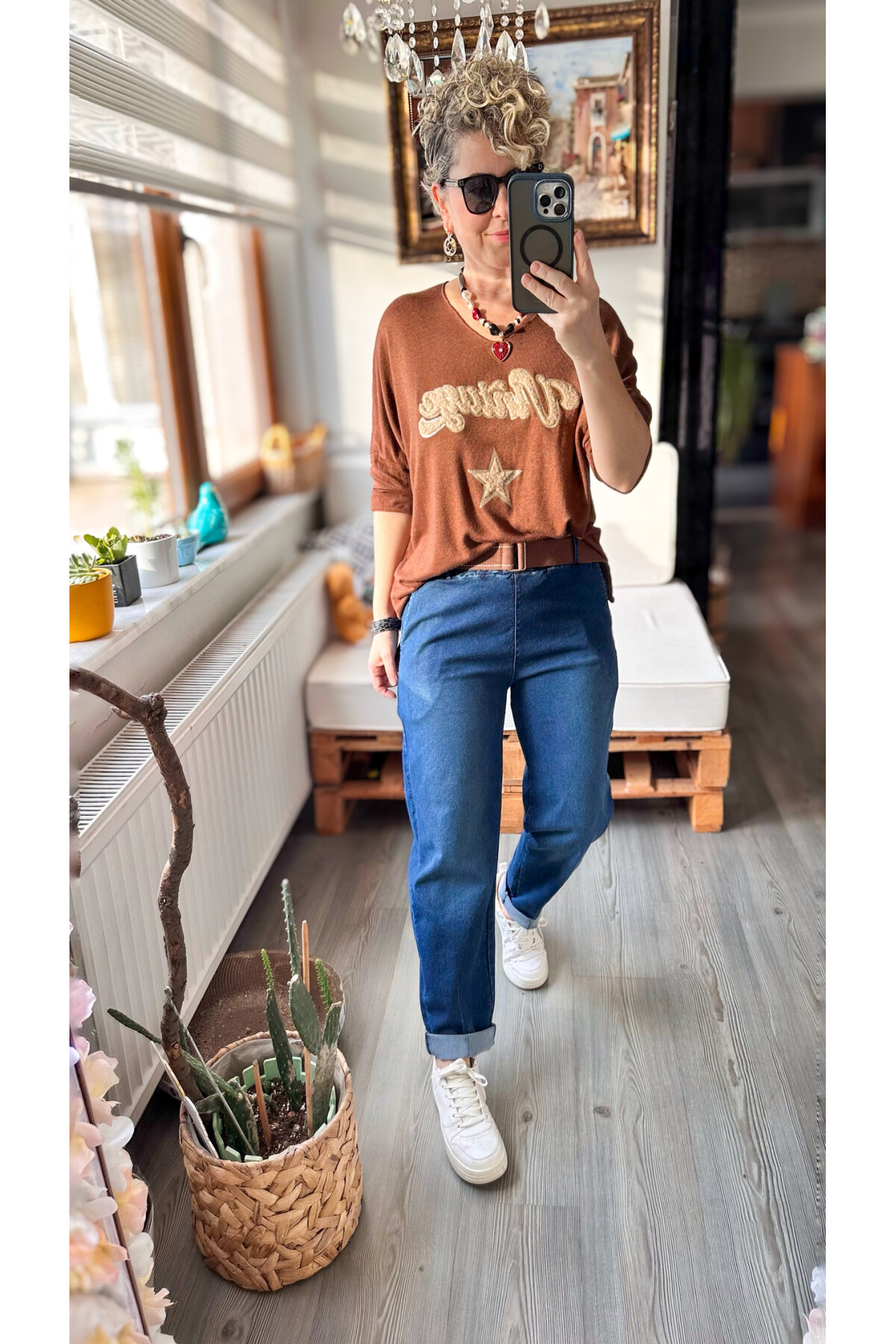 Merlo İtalyan Vip Likralı Kemerli Jean Pantolon Mavi