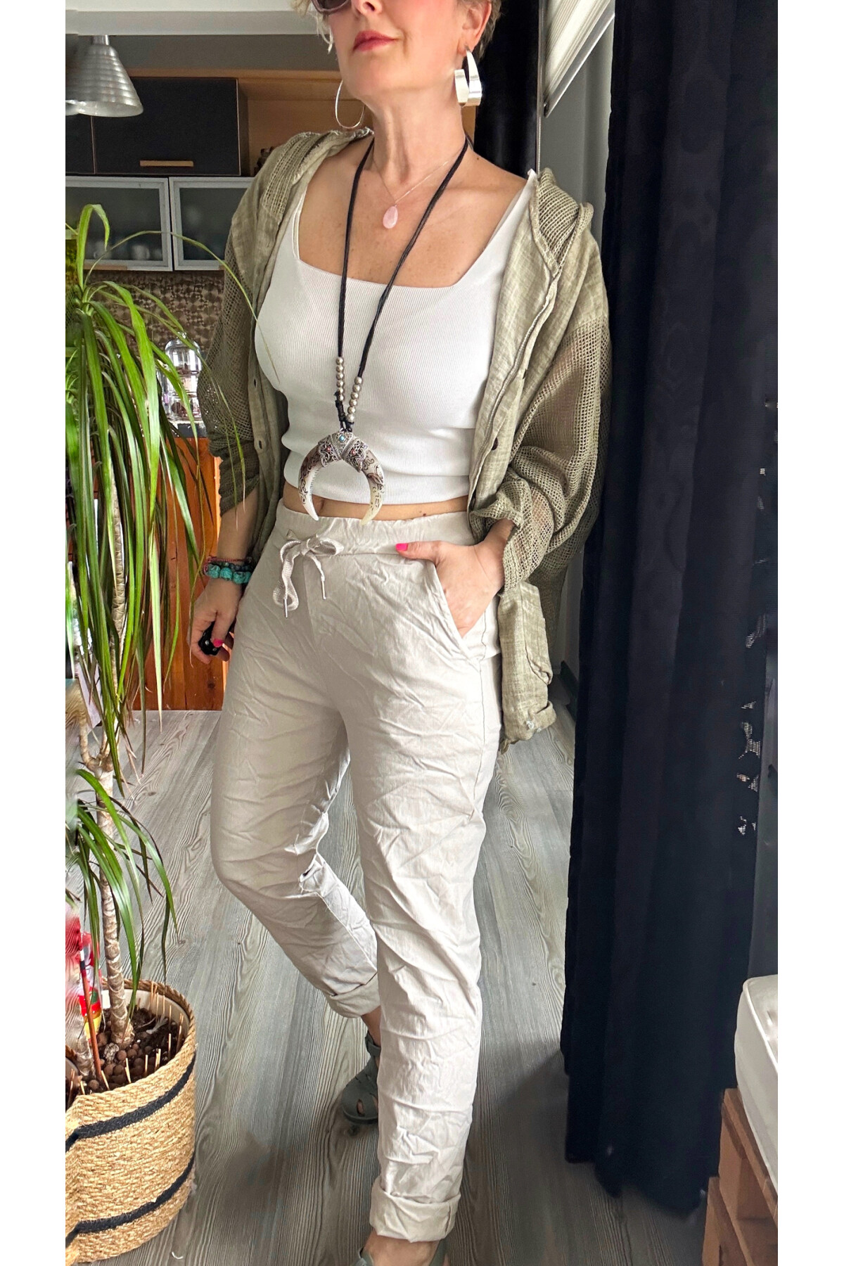 Nino İtalyan Sihirli Pantolon Bej