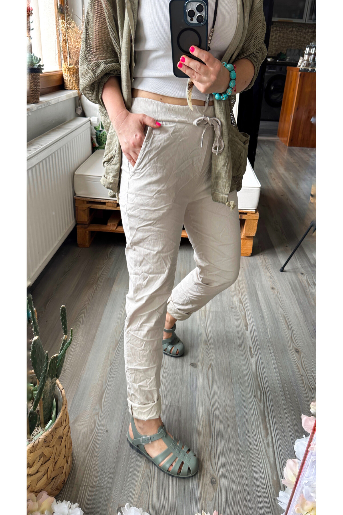 Nino İtalyan Sihirli Pantolon Bej