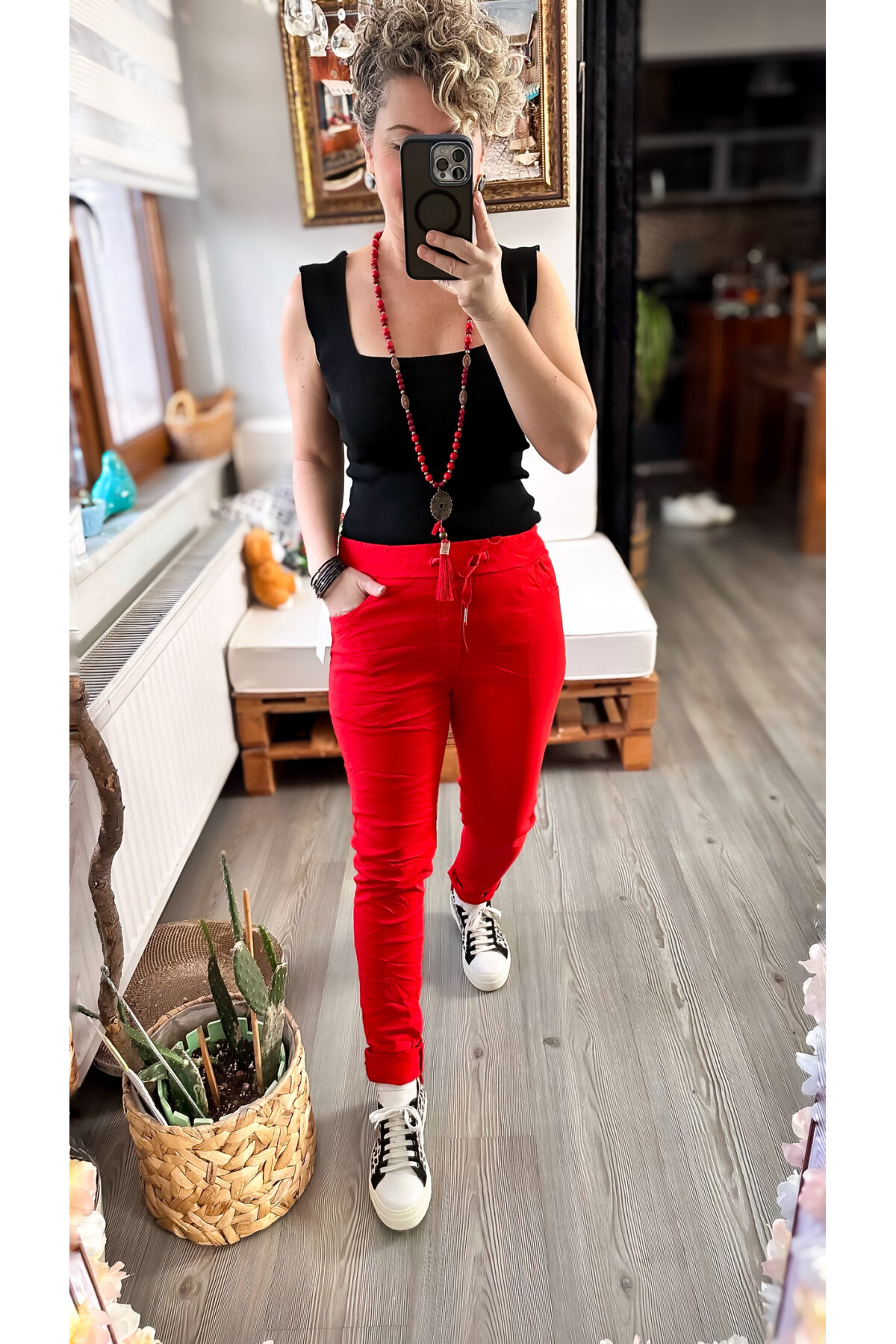 Nino İtalyan Sihirli Pantolon Kırmızı