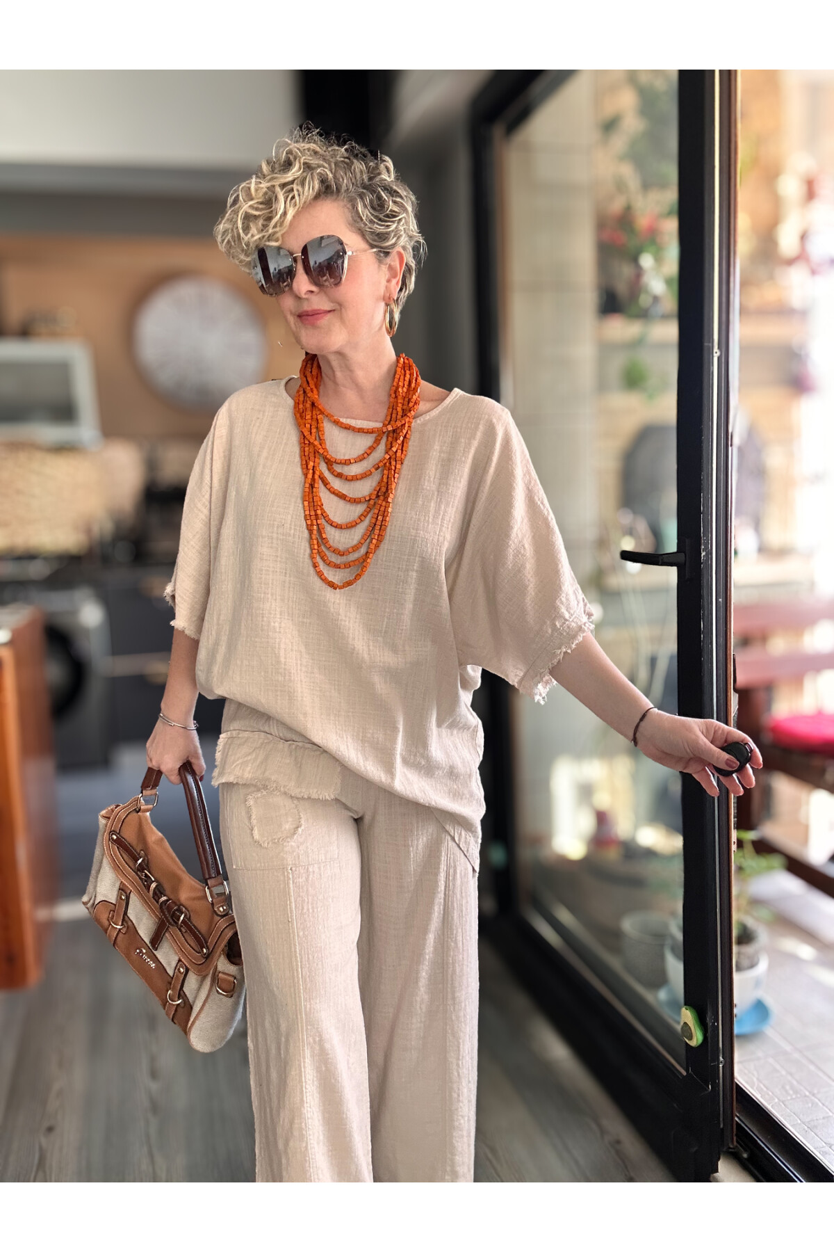 Tutto Tasarım Saçak Detay Salaş Takım Beige