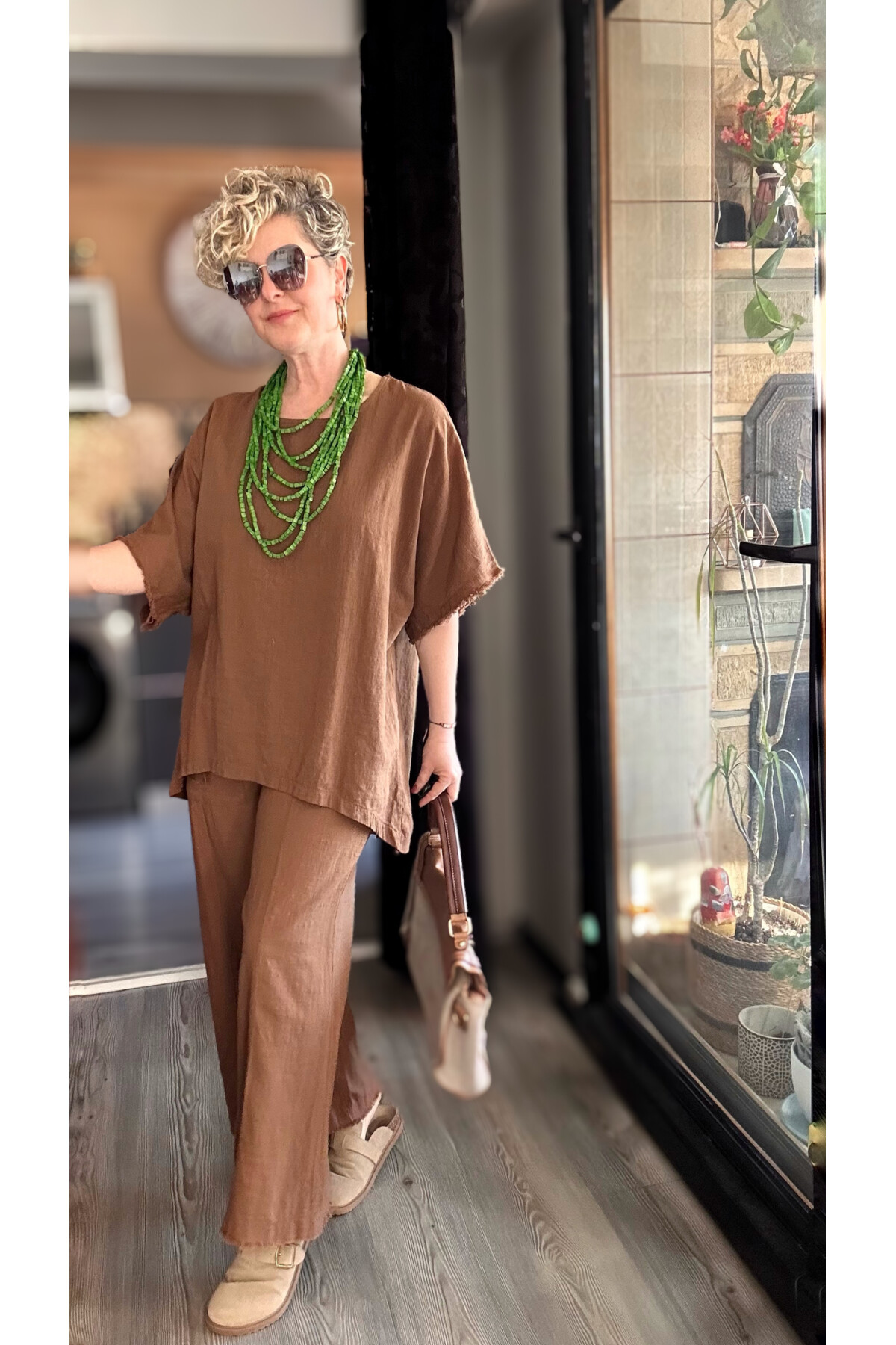 Tutto Tasarım Saçak Detay Salaş Takım Kahve