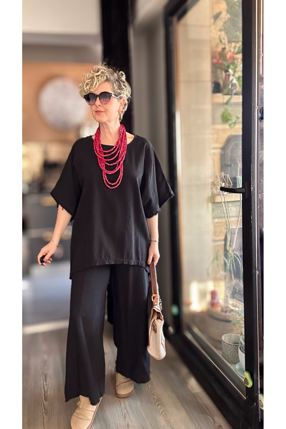 Tutto Tasarım Saçak Detay Salaş Takım Siyah