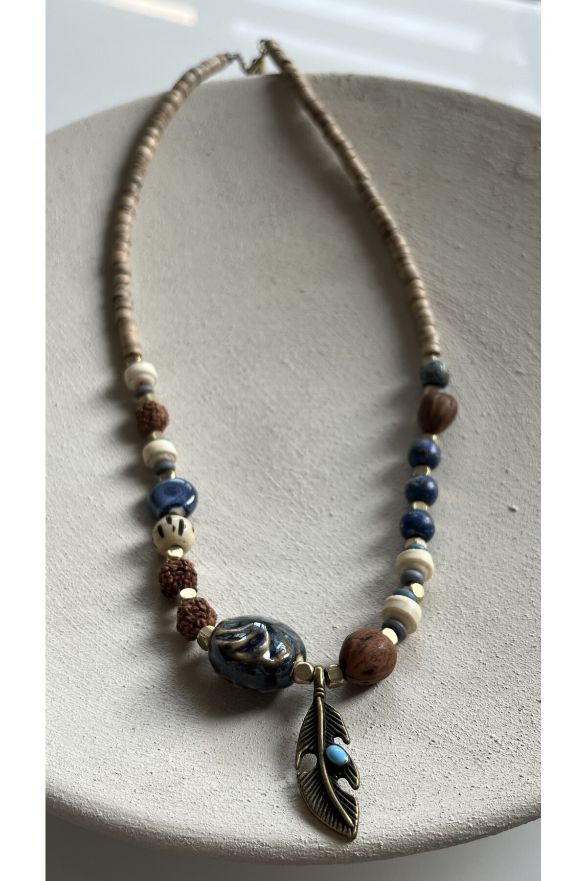 Zess Doğal Etnik Taş Kolye