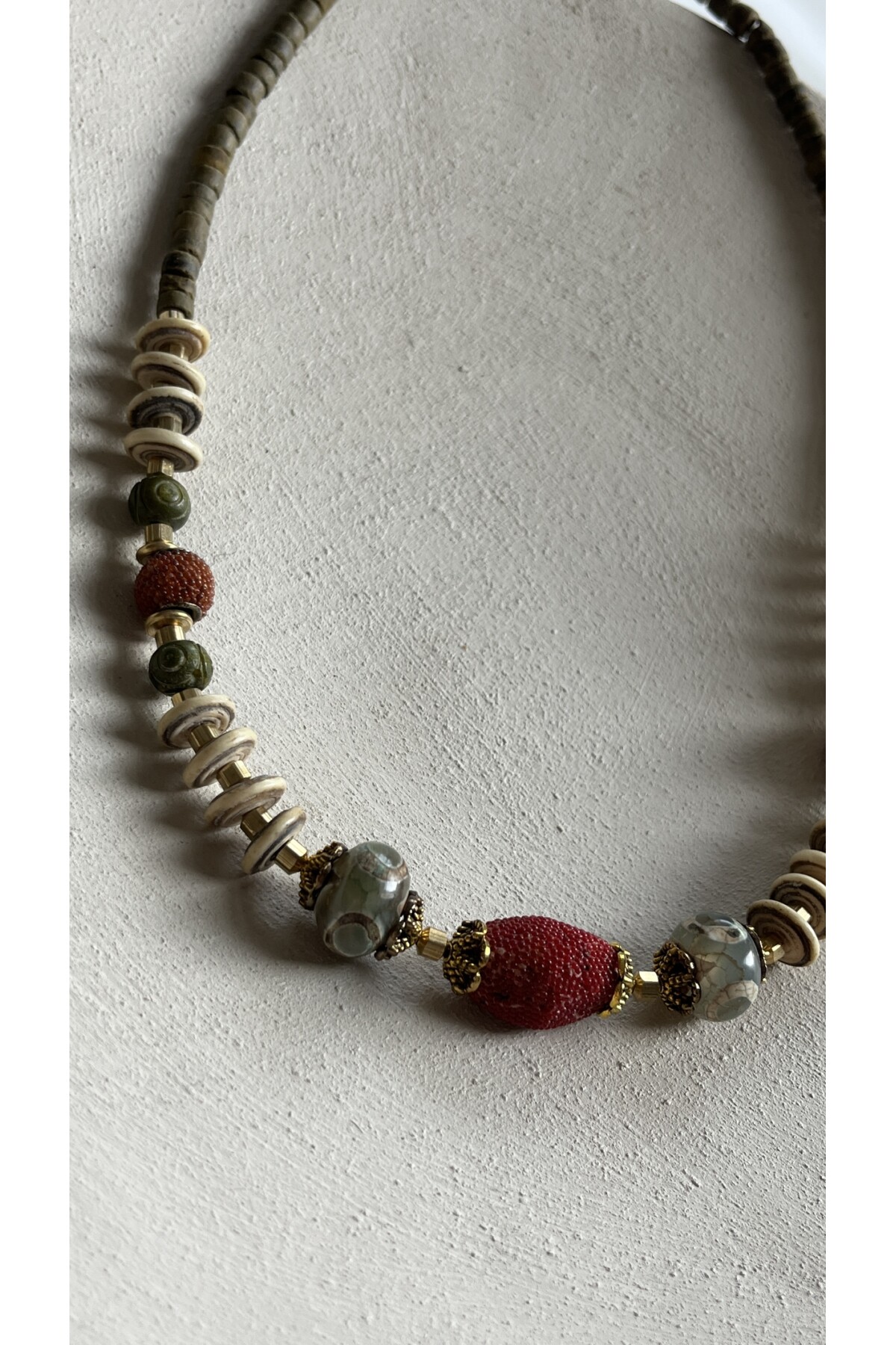 Tecc Doğal Etnik Taş Kolye