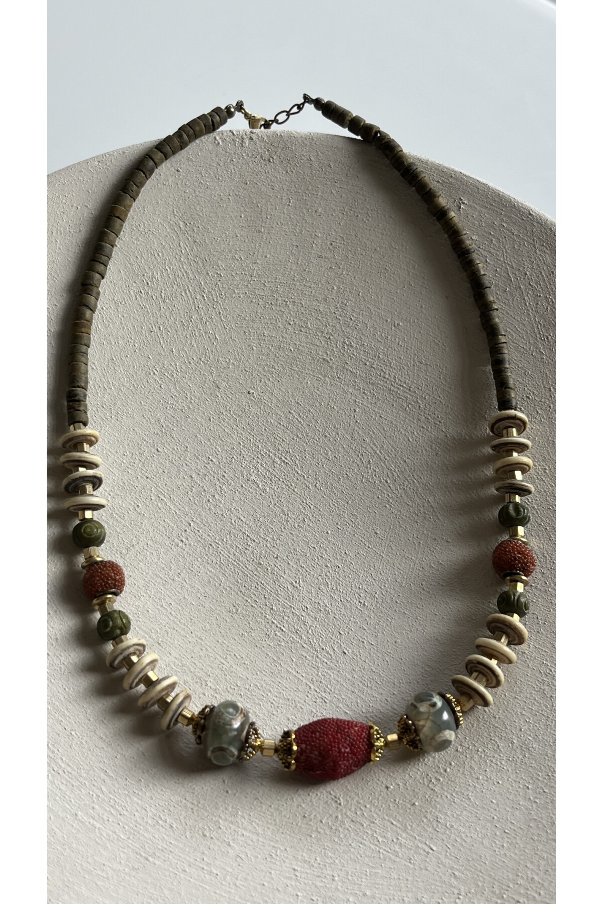 Tecc Doğal Etnik Taş Kolye