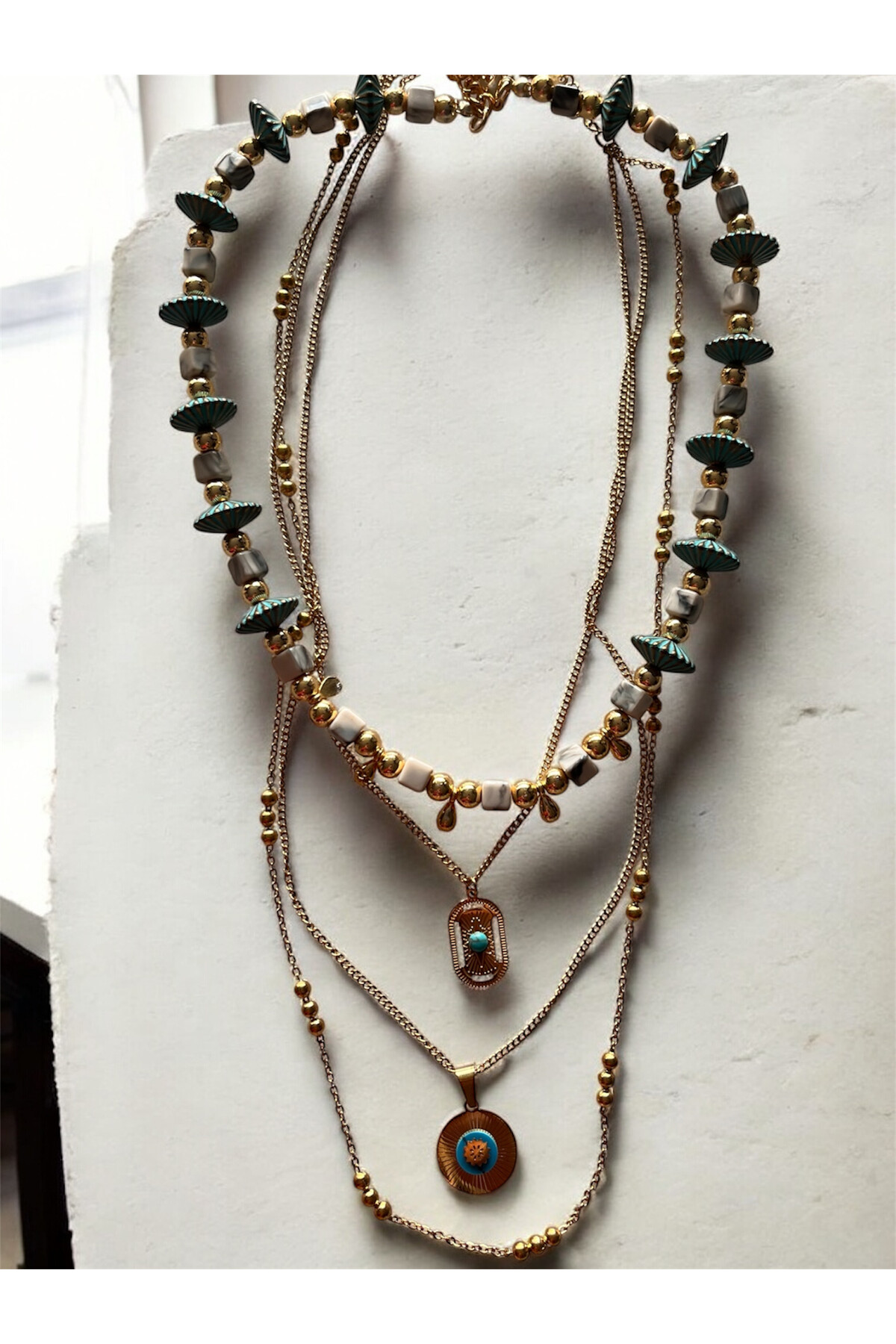 Asela Çoklu Kolye