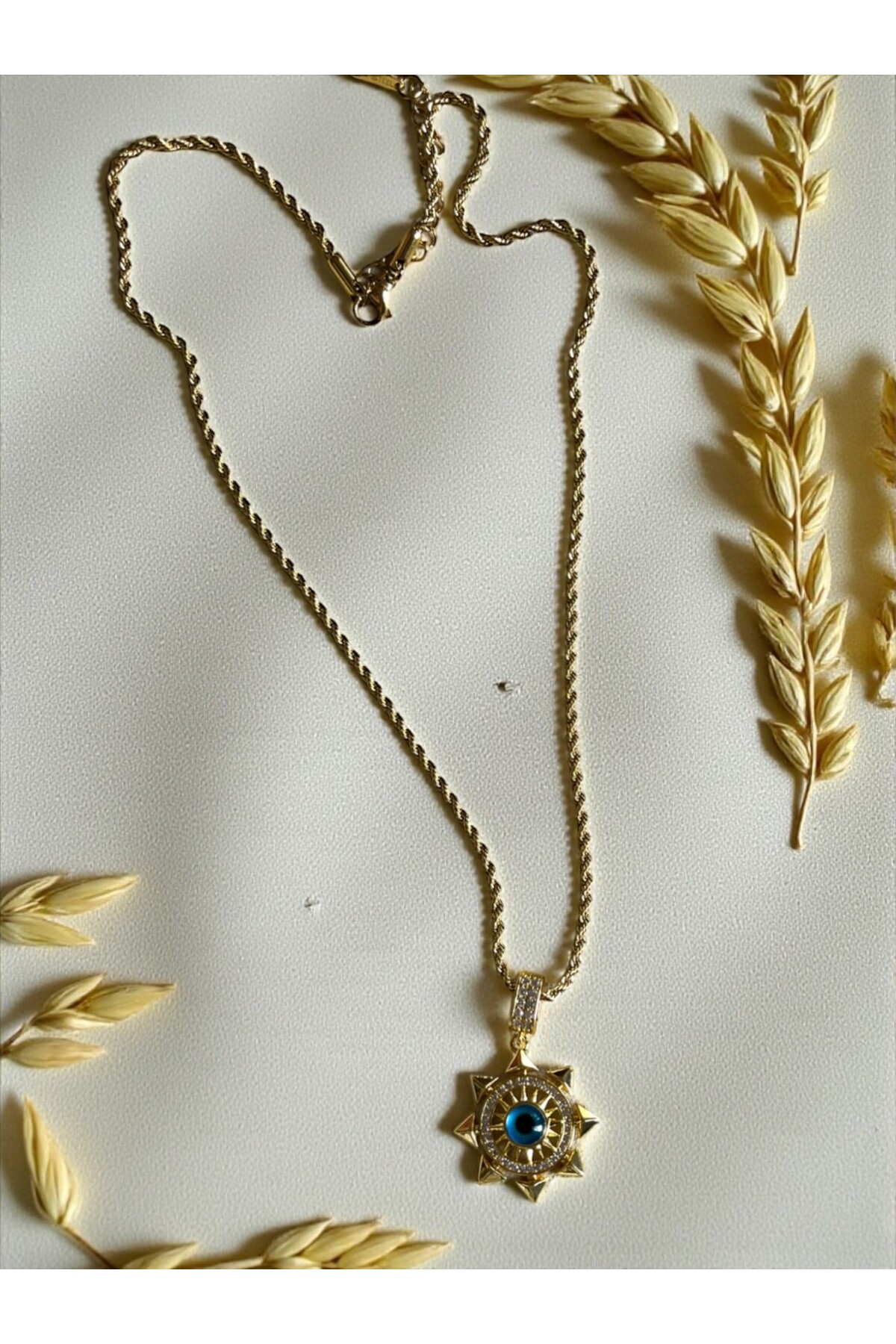 Burgu Blue Eye Çelik Kolye