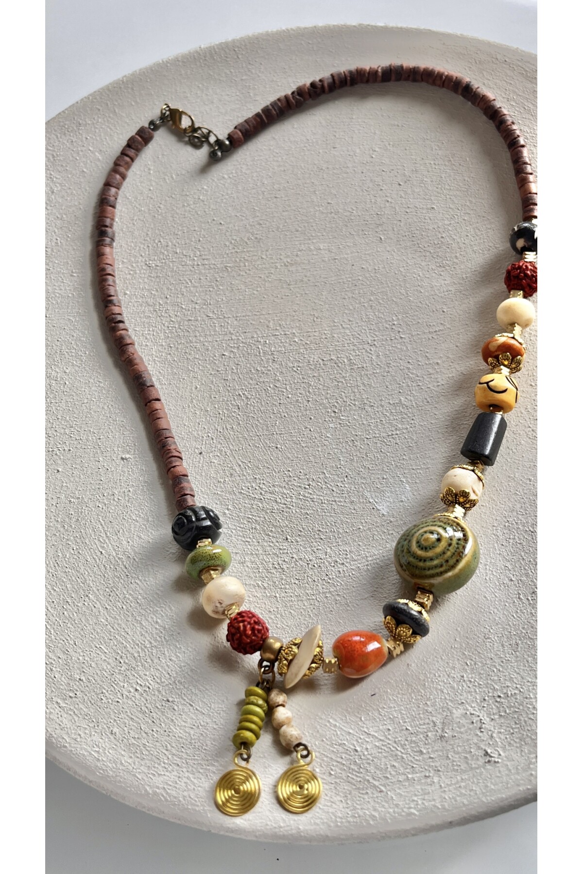 Estera Etnik Doğal Taş Kolye