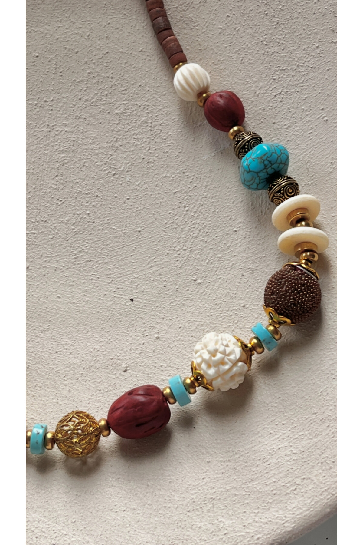 Fira Doğal Taş Etnik Kolye