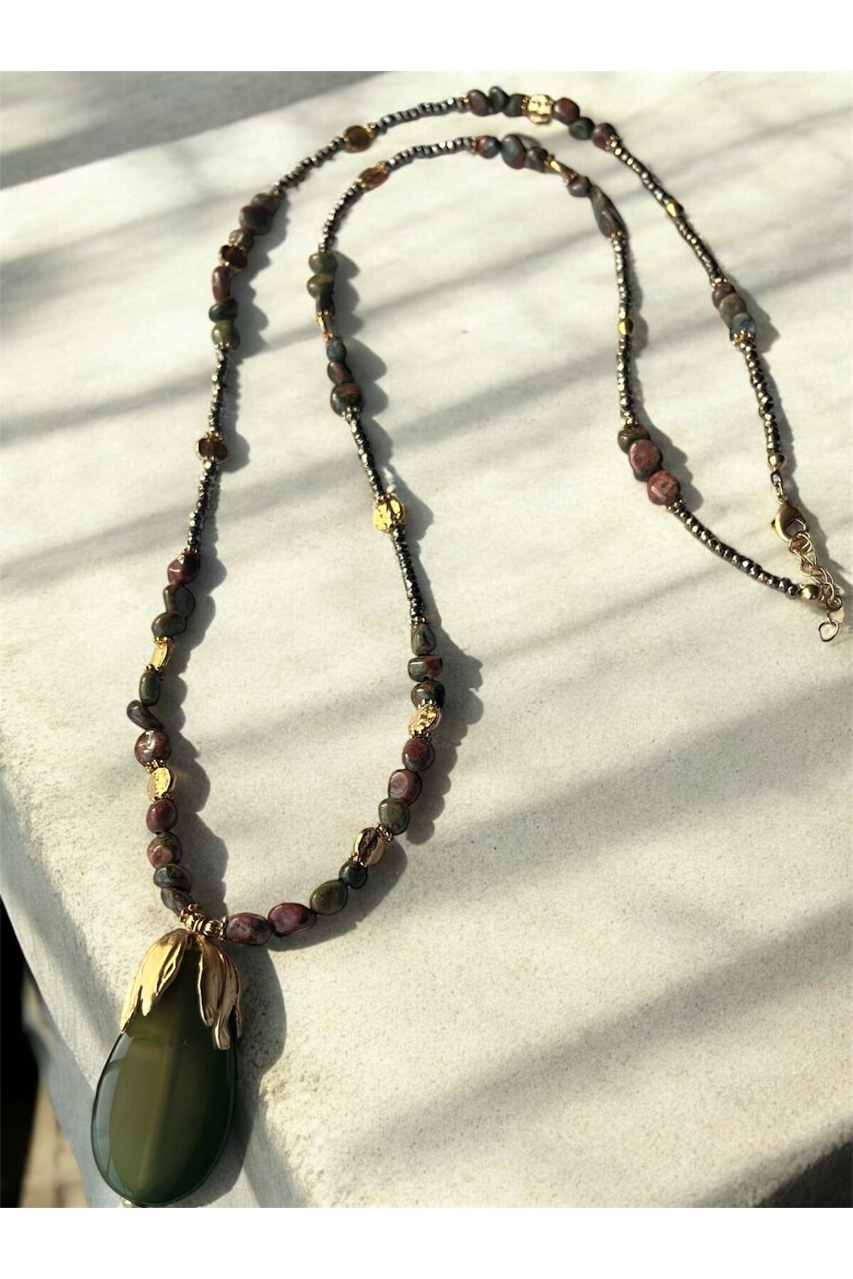 Irıs VIP Doğal Taş Kolye