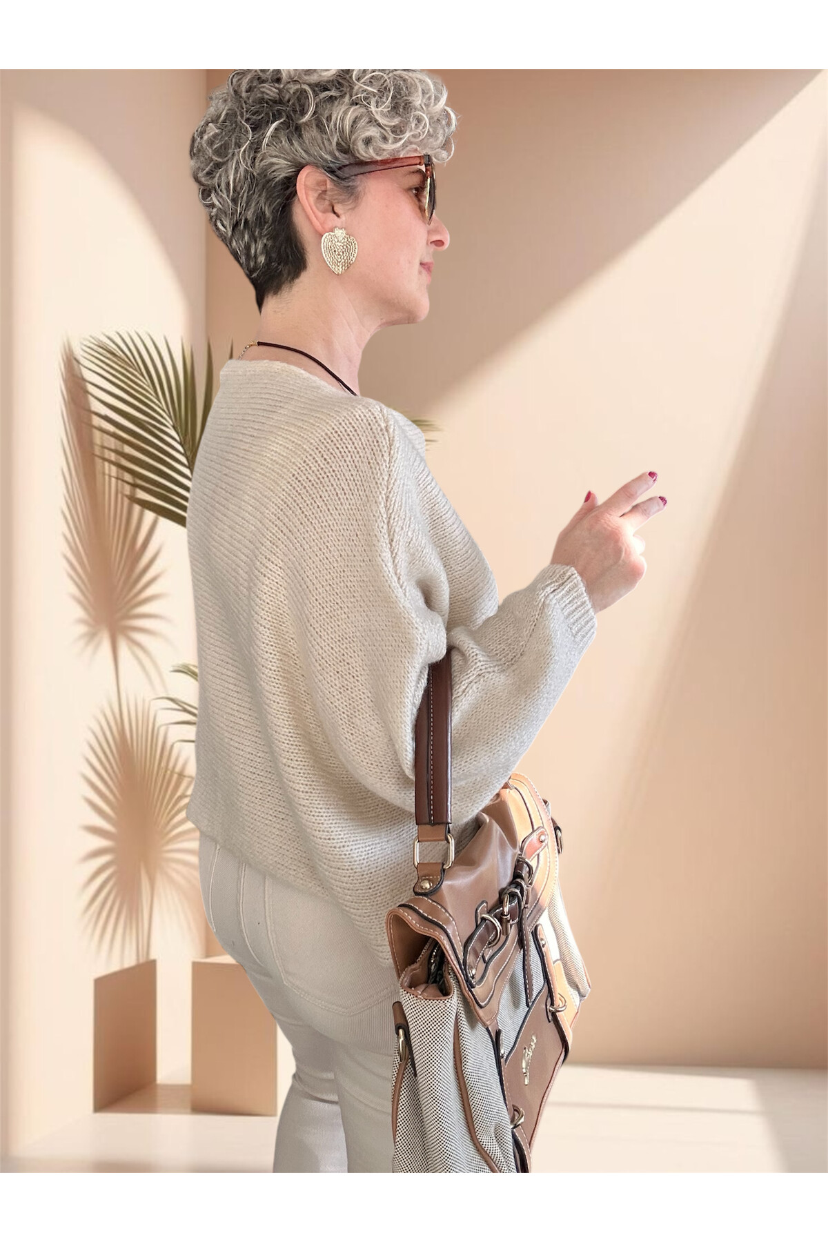 Lasso Tasarım Çapraz Triko Taş