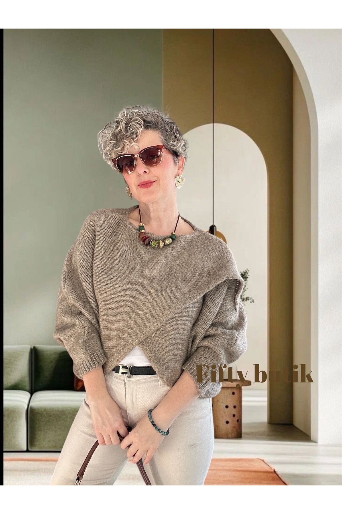 Lasso Tasarım Çapraz Triko Vizon