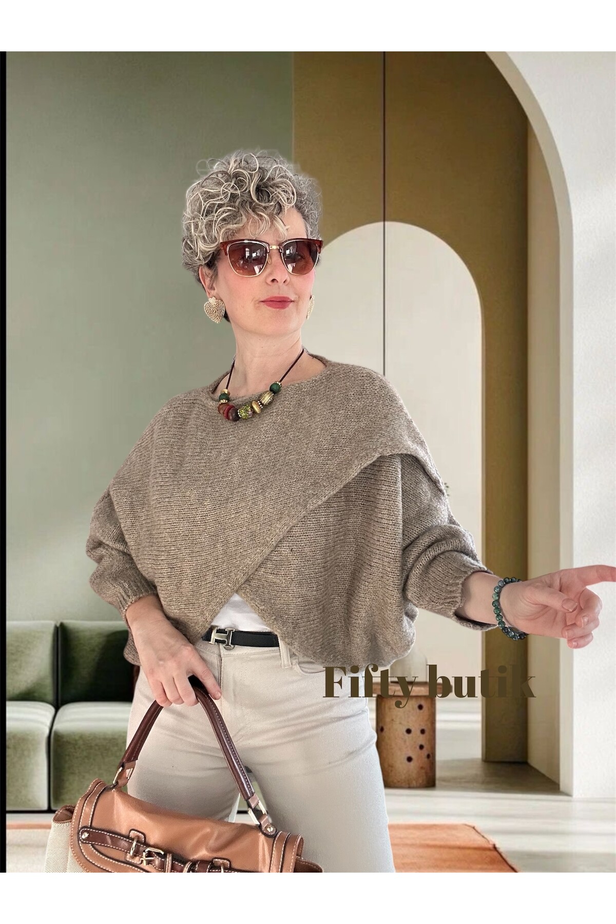 Lasso Tasarım Çapraz Triko Vizon