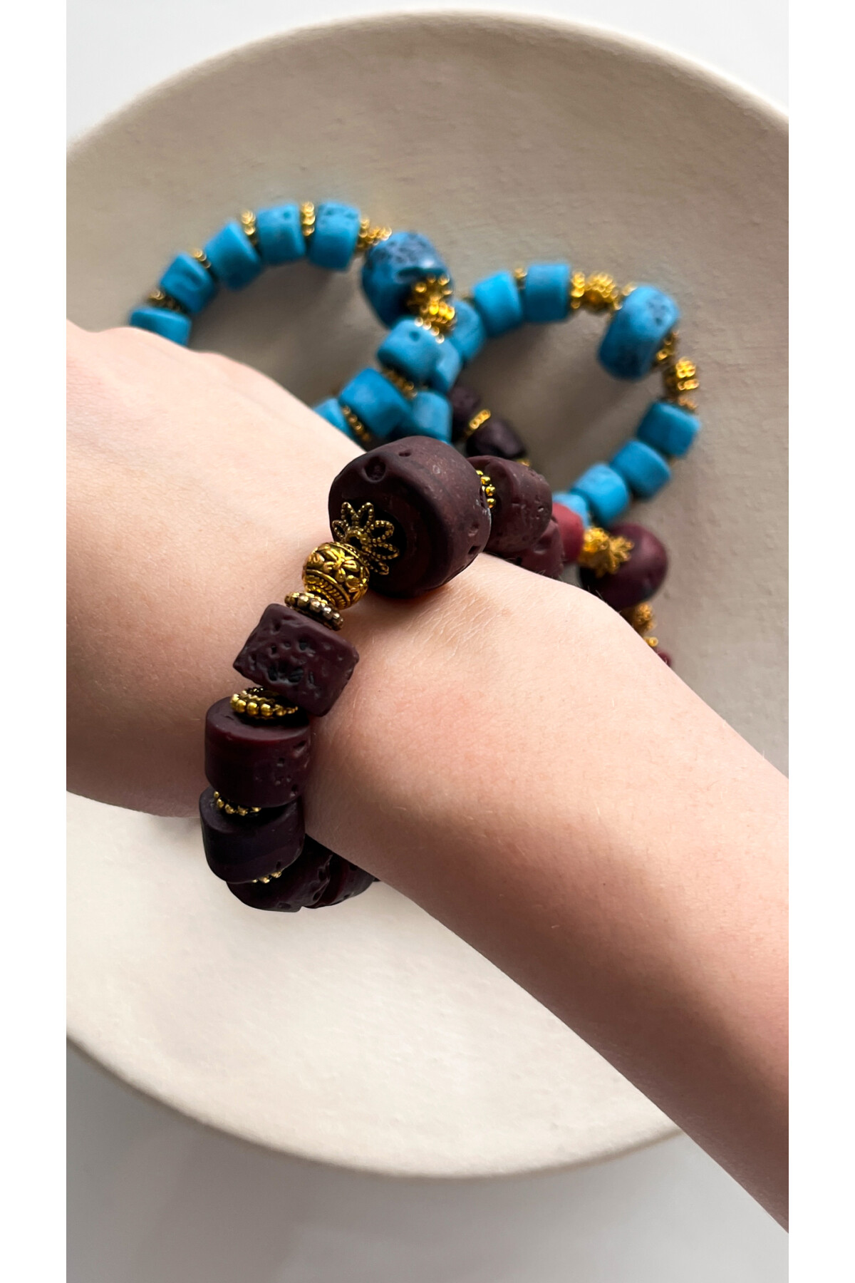 LavillaTasarım Etnik Bileklik Kahve