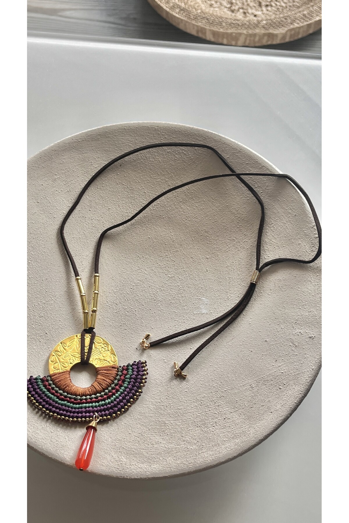 Liora Doğal Taş Etnik Kolye