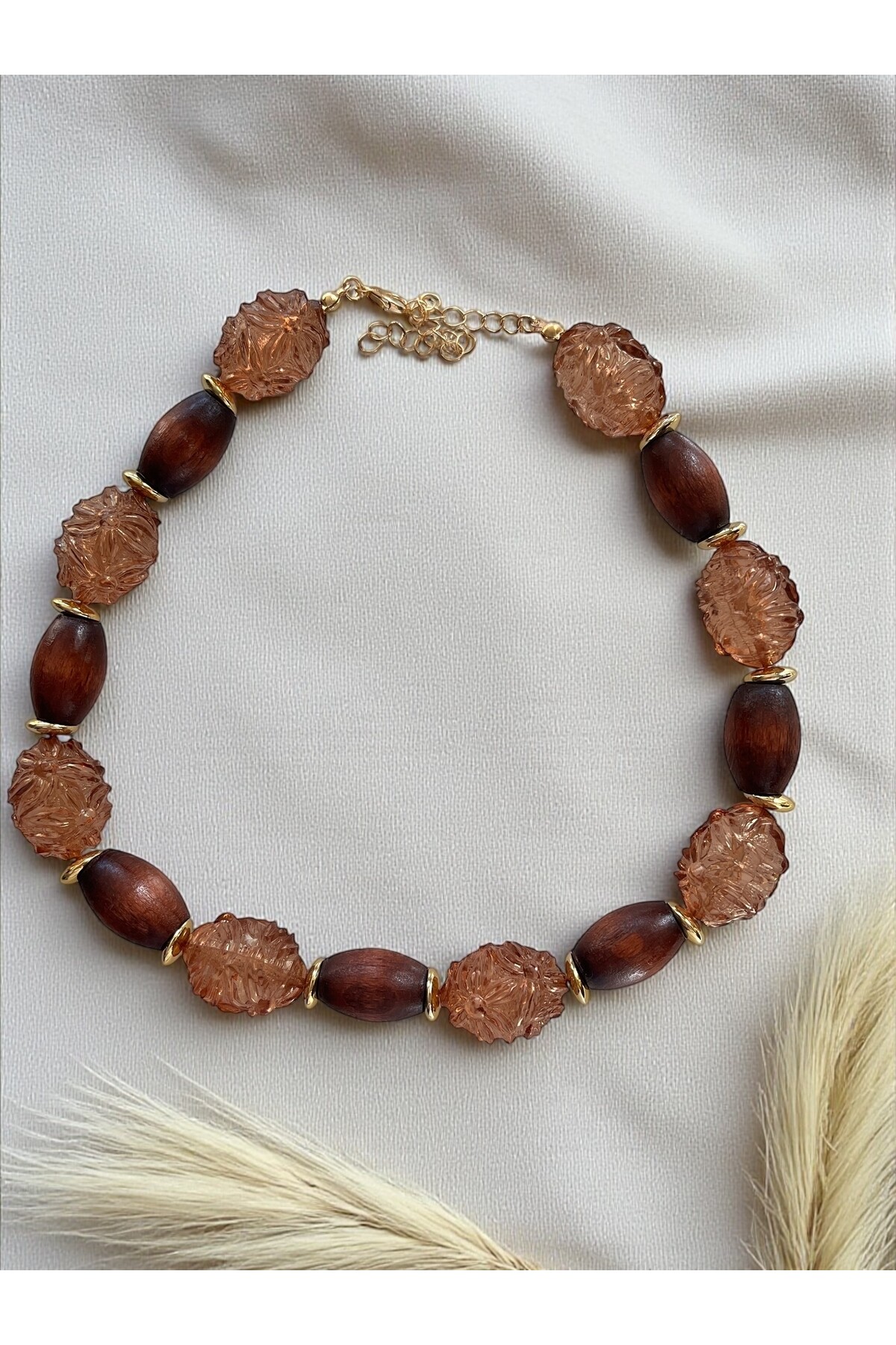 Lırın Tahta Boncuk Etnik Kolye