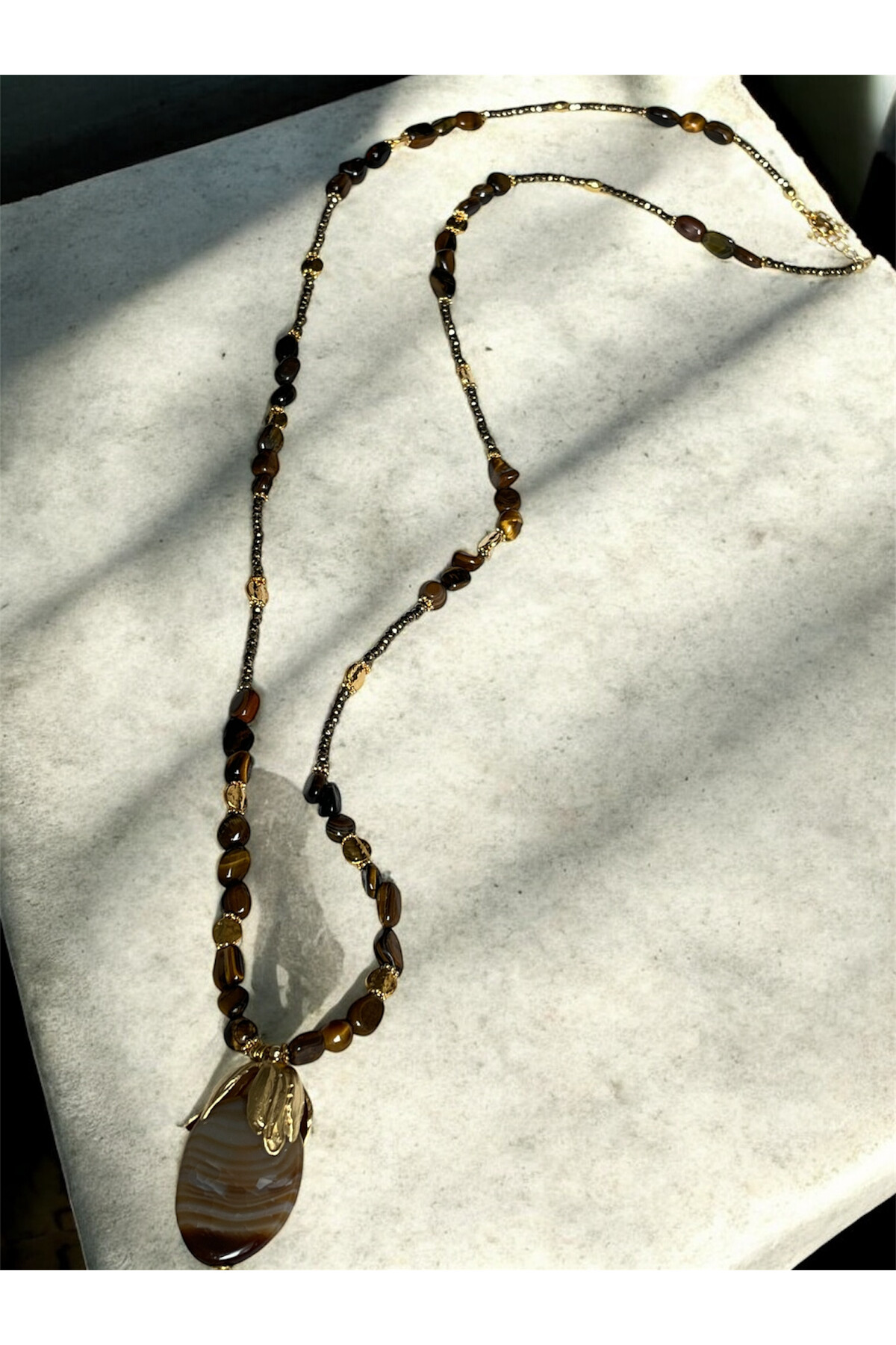 Pera VIP Doğal Taş Kolye