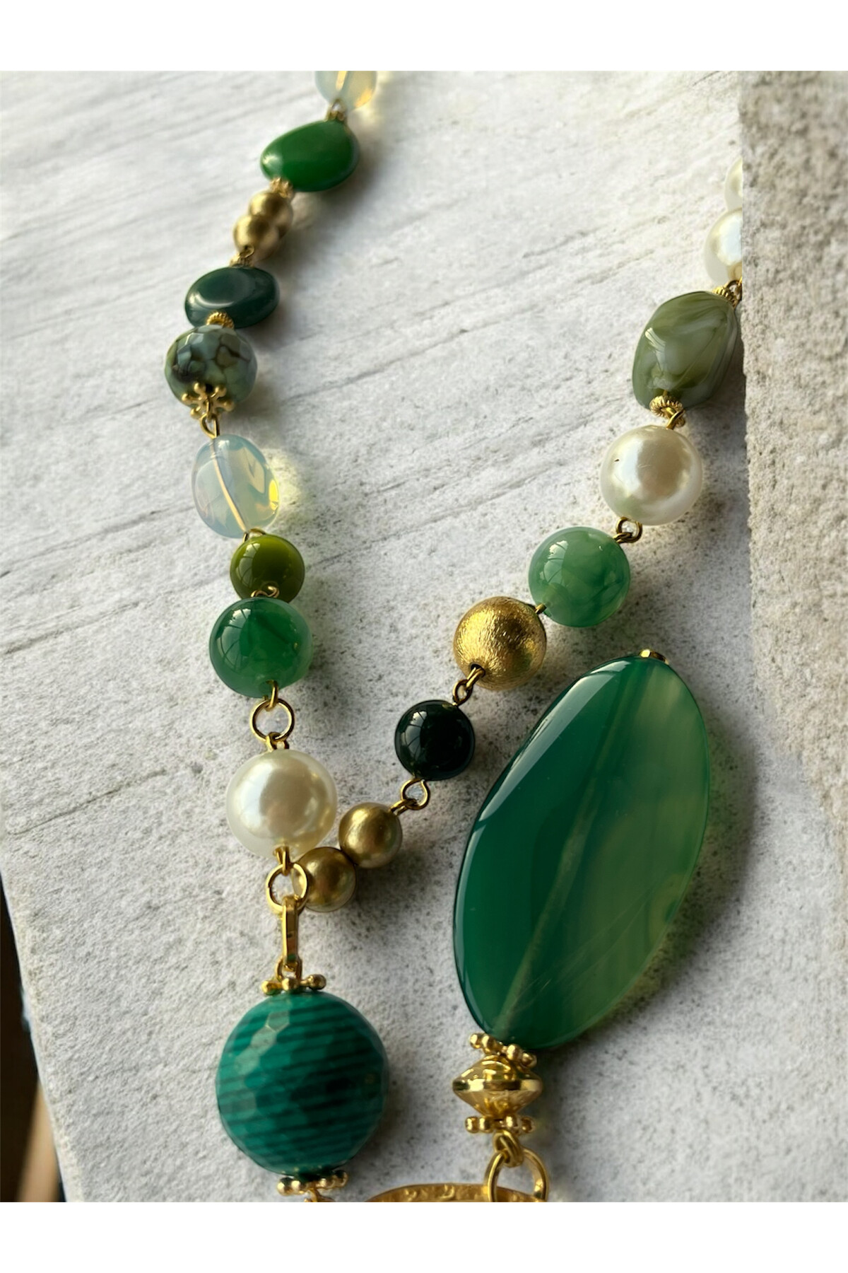 Greensola VIP Doğal Taş Kolye