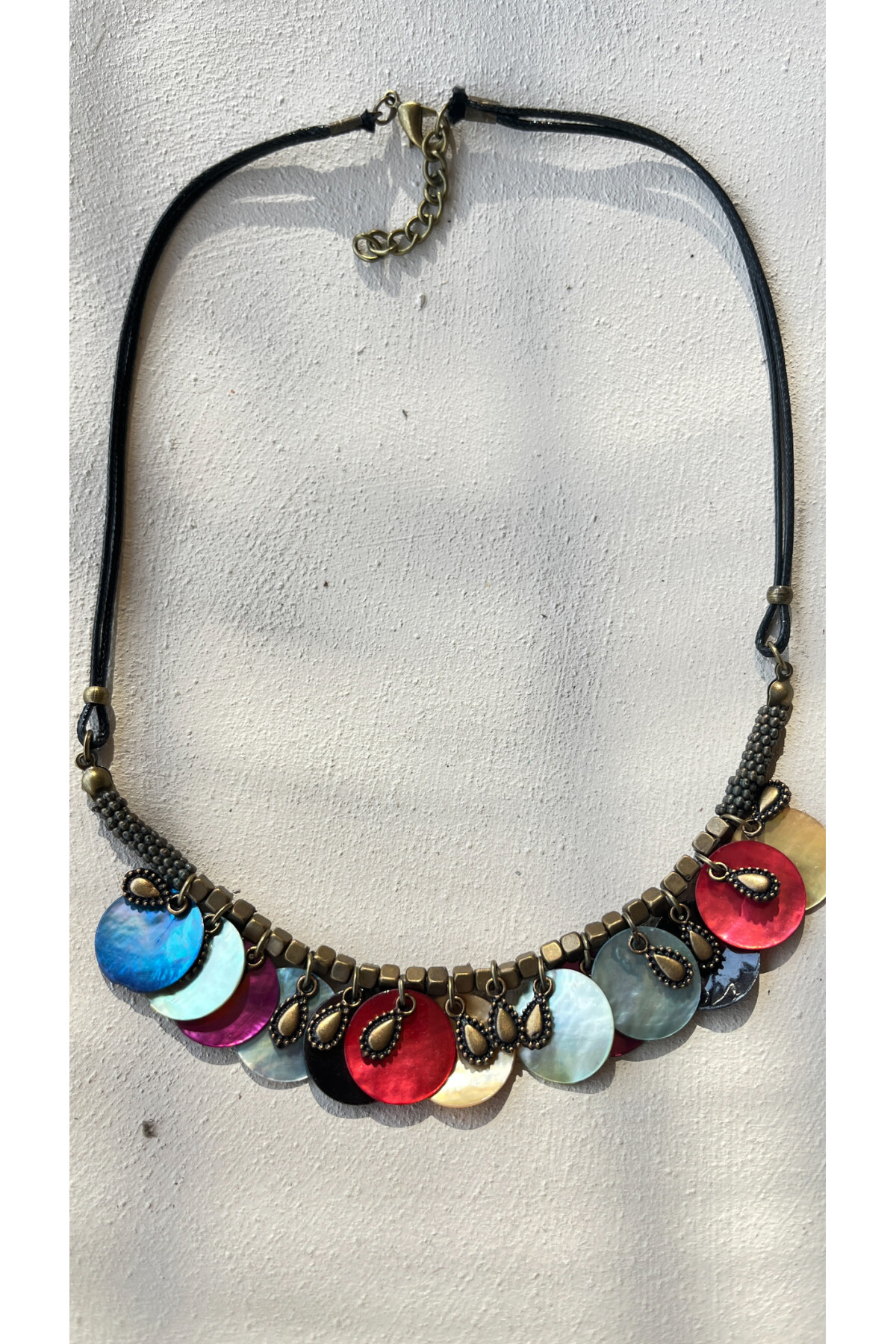 Sprout Pirinç Cam Etnik Kolye