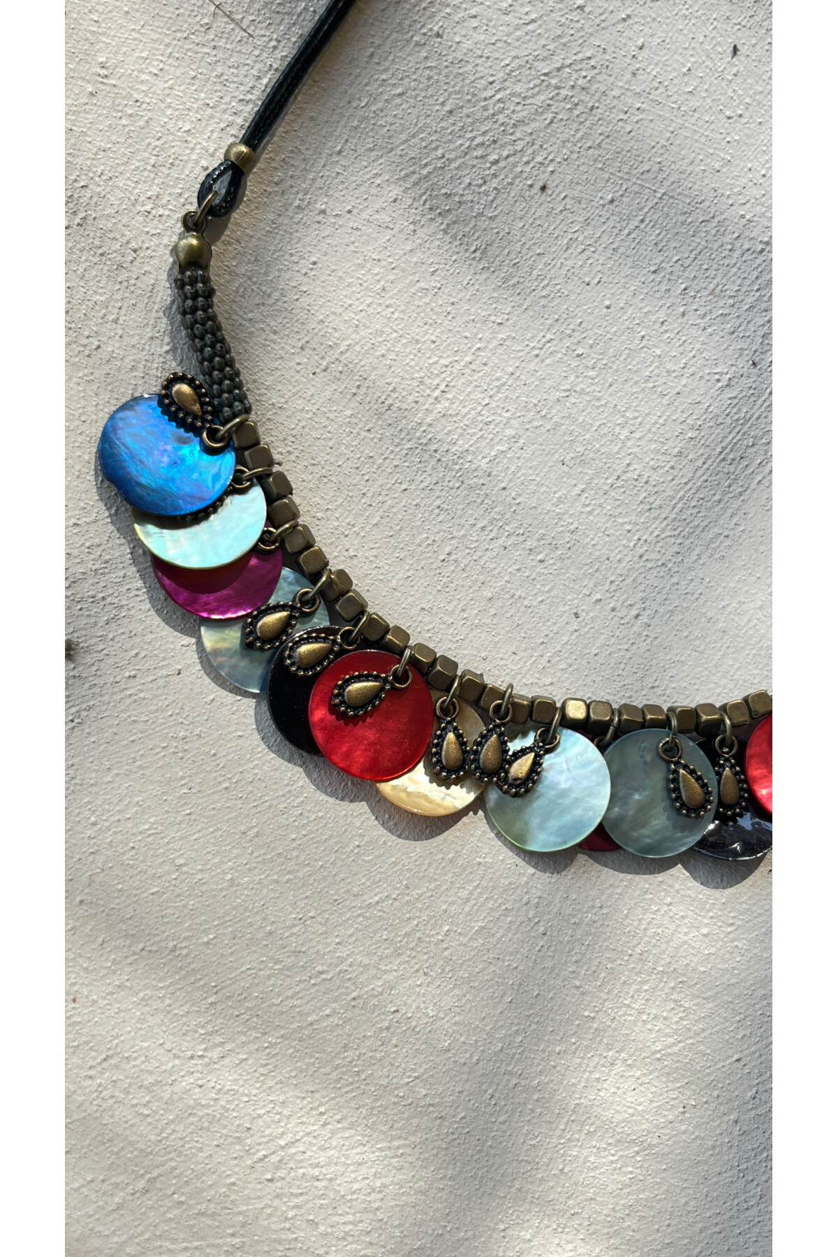 Sprout Pirinç Cam Etnik Kolye