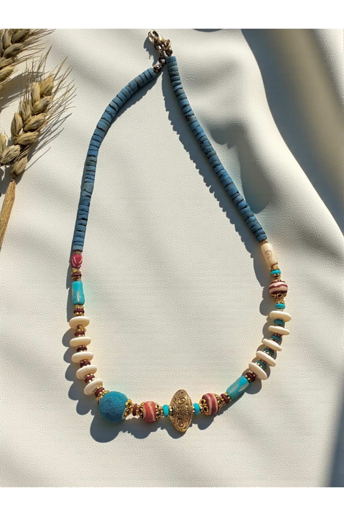 Veya Doğal Taş Etnik Kolye