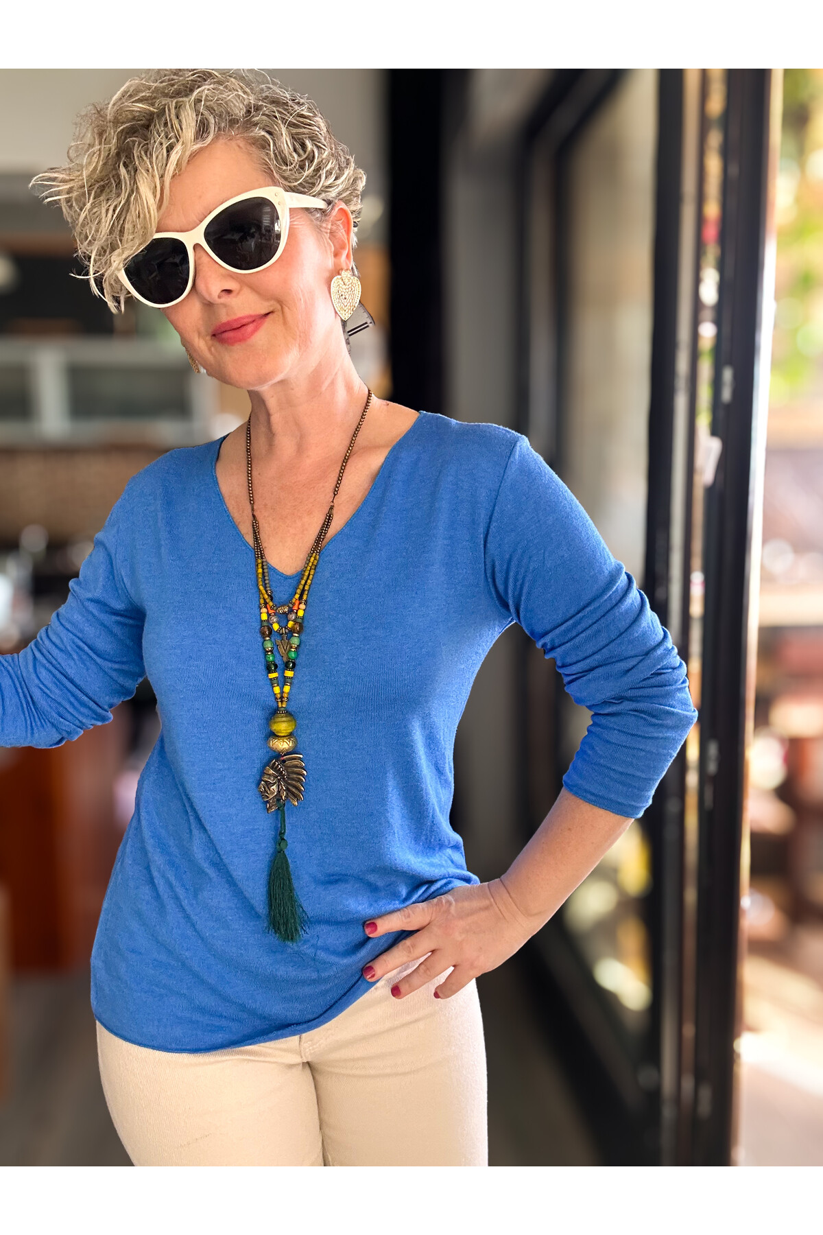 Zanna İtalyan V Yaka Triko Sax