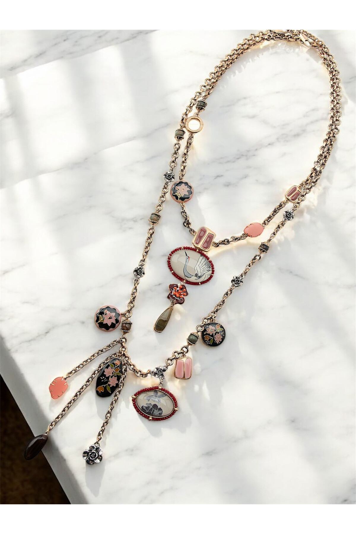 ZRA Modell Pelka Çoklu Silver Gold  Kolye