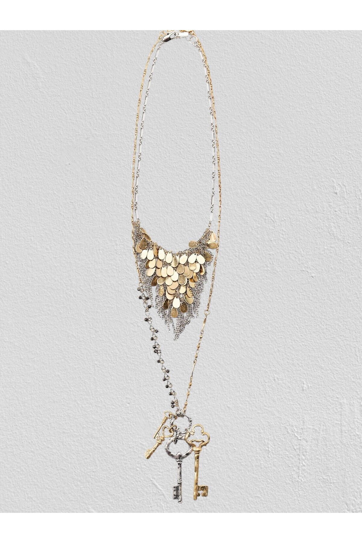 ZRA Modell Sisi Çoklu Silver Gold  Kolye