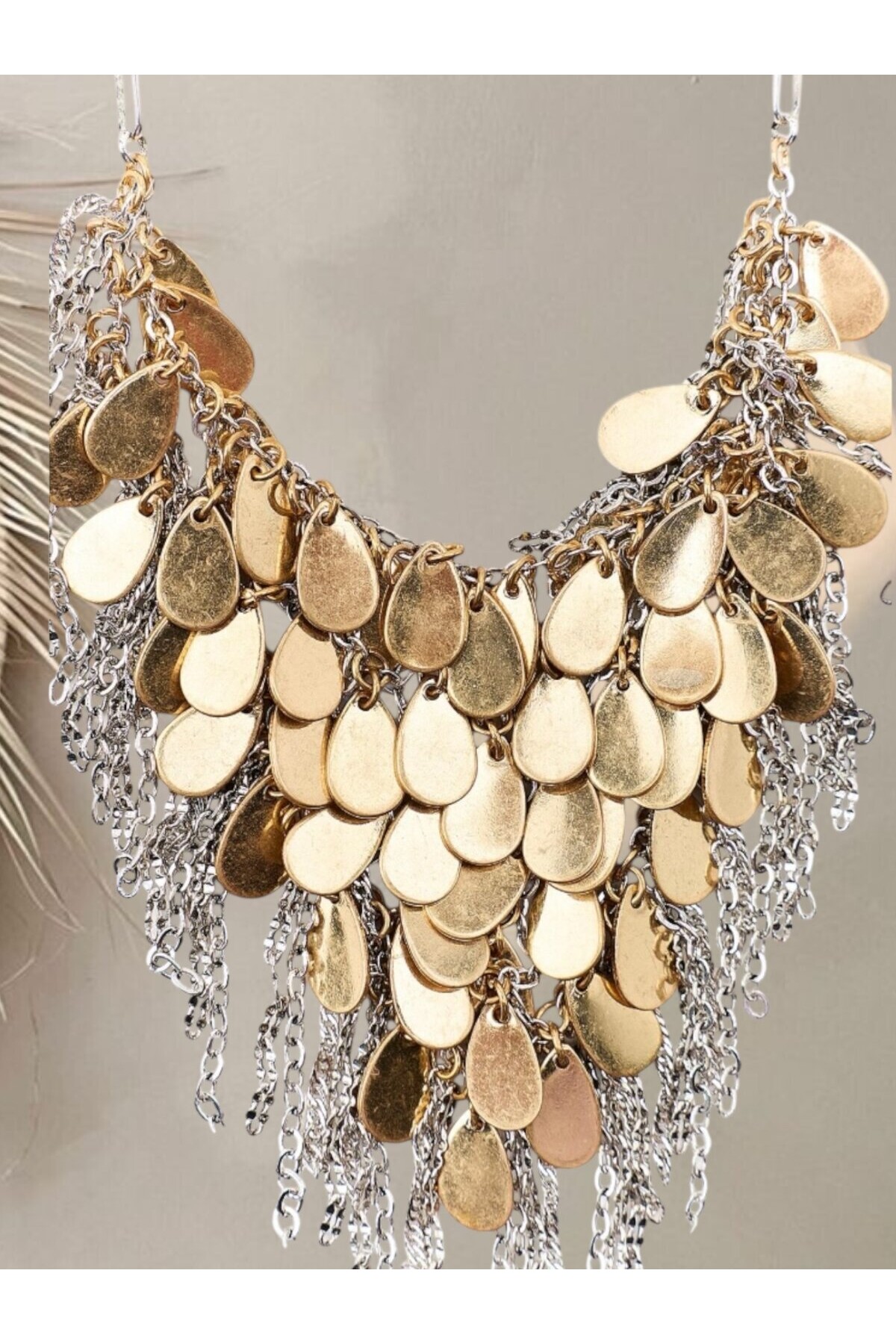 ZRA Modell Sisi Çoklu Silver Gold  Kolye