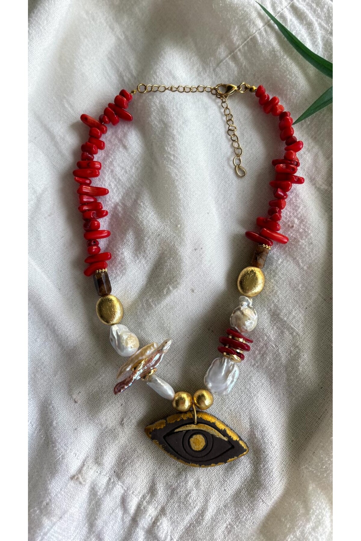 Bodrum Cam Eyessa Etnik Kolye