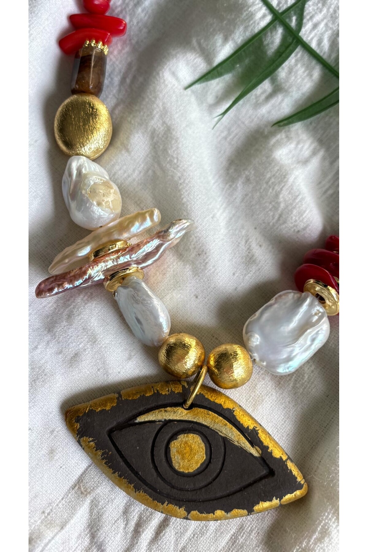 Bodrum Cam Eyessa Etnik Kolye