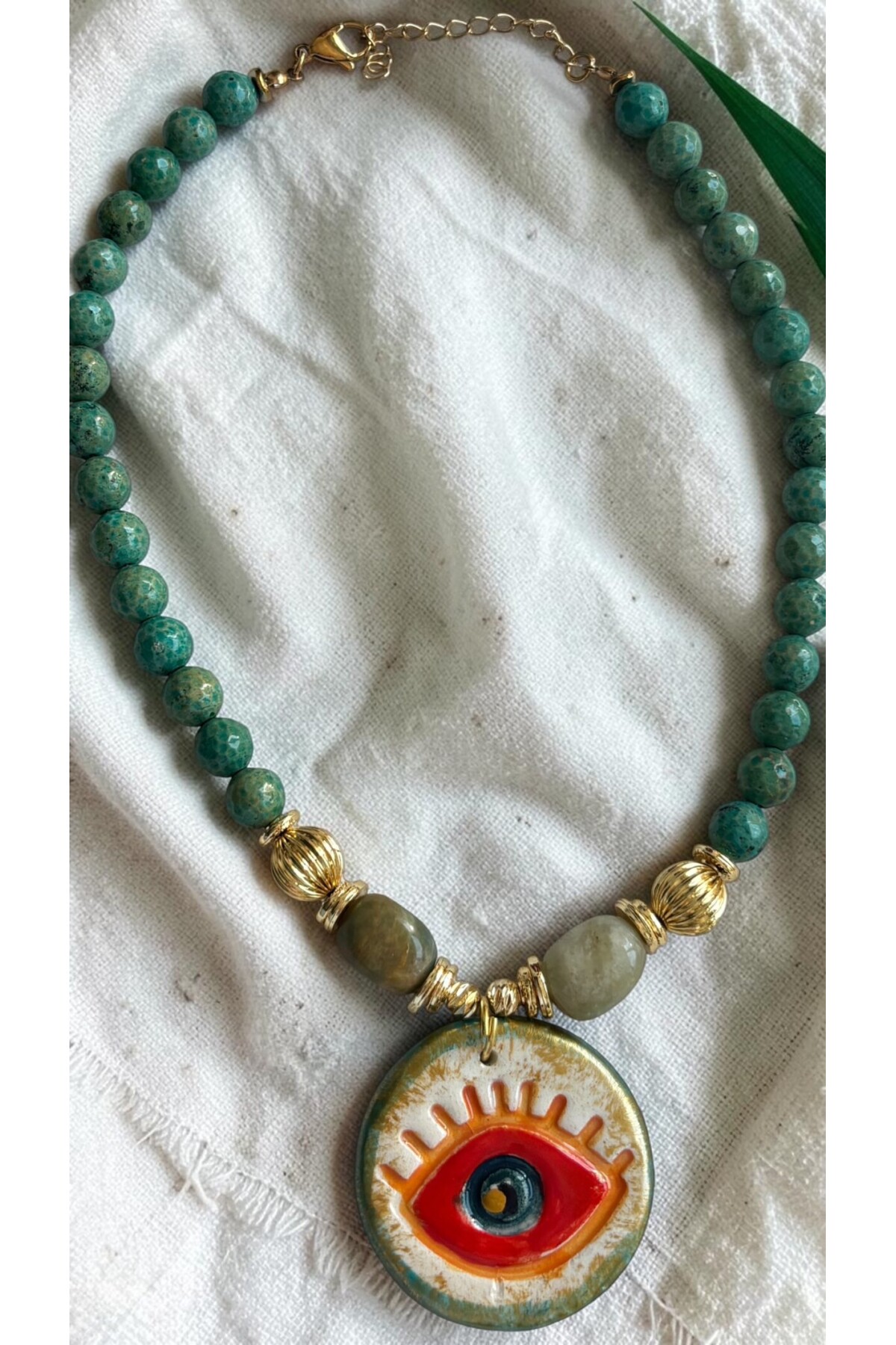 Bodrum Cam Yeşim Etnik Kolye